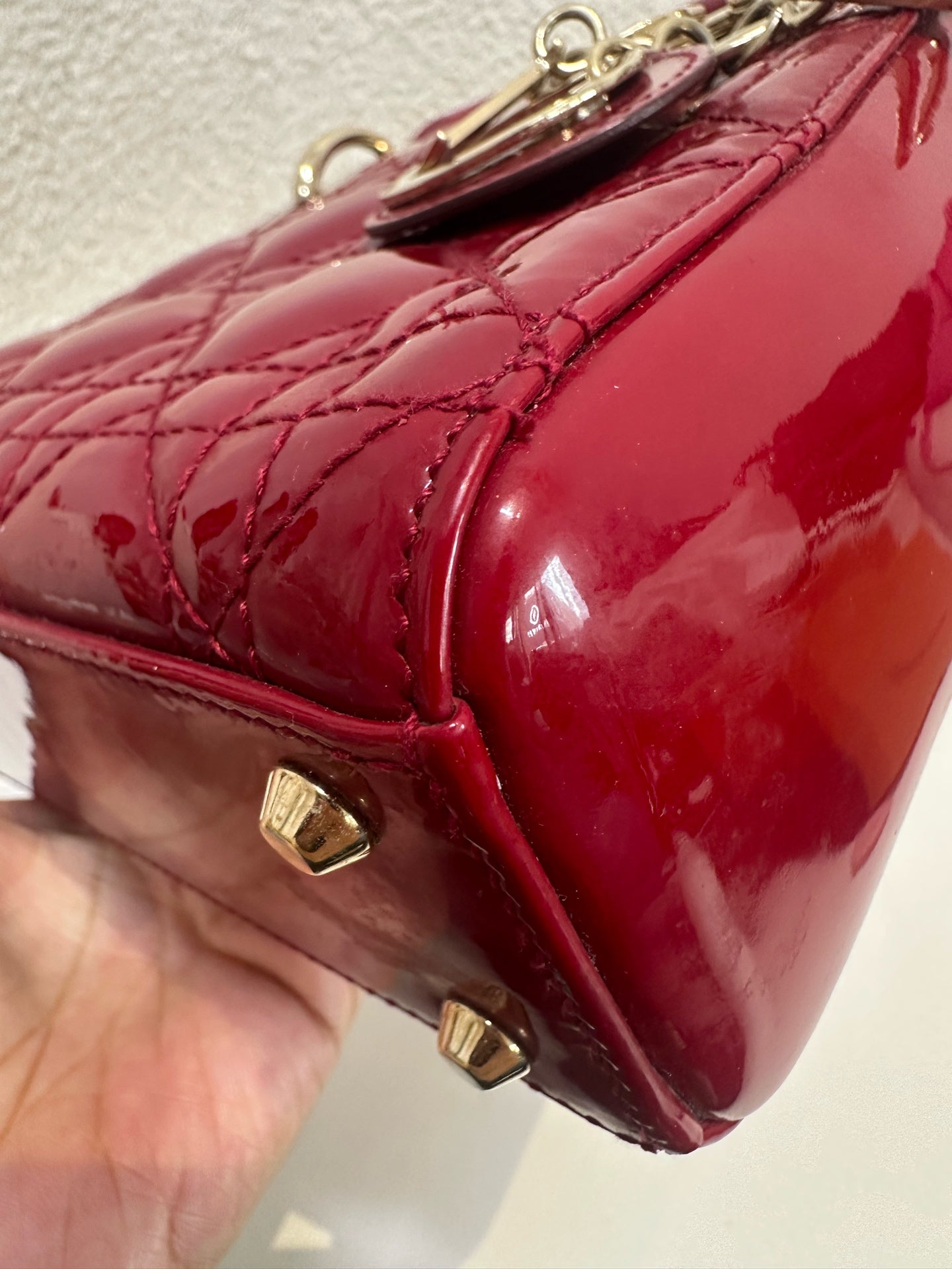 Dior - Lady Dior - Patent leather - Red - (mini)