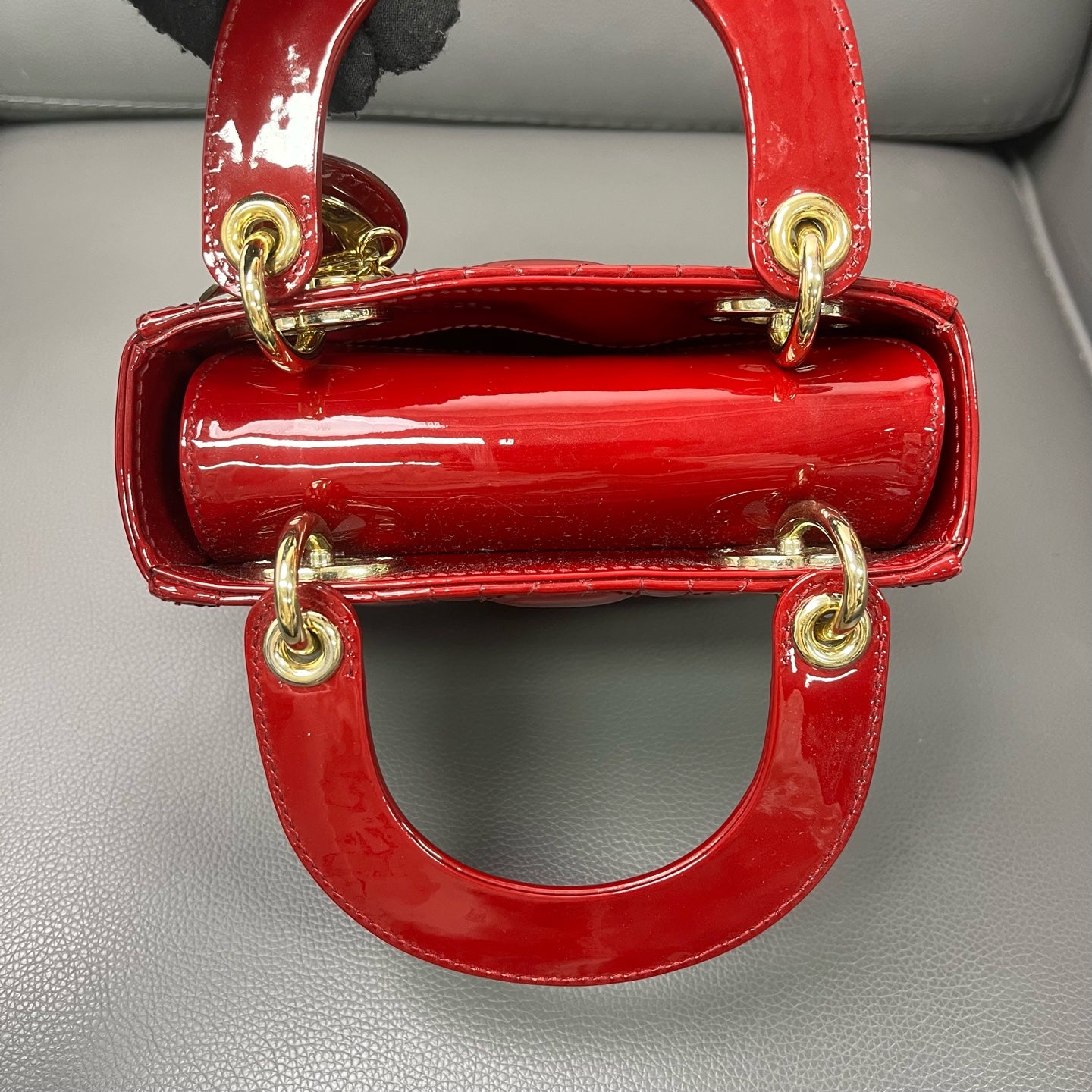 Dior - Lady Dior - Patent leather - Red - (mini)
