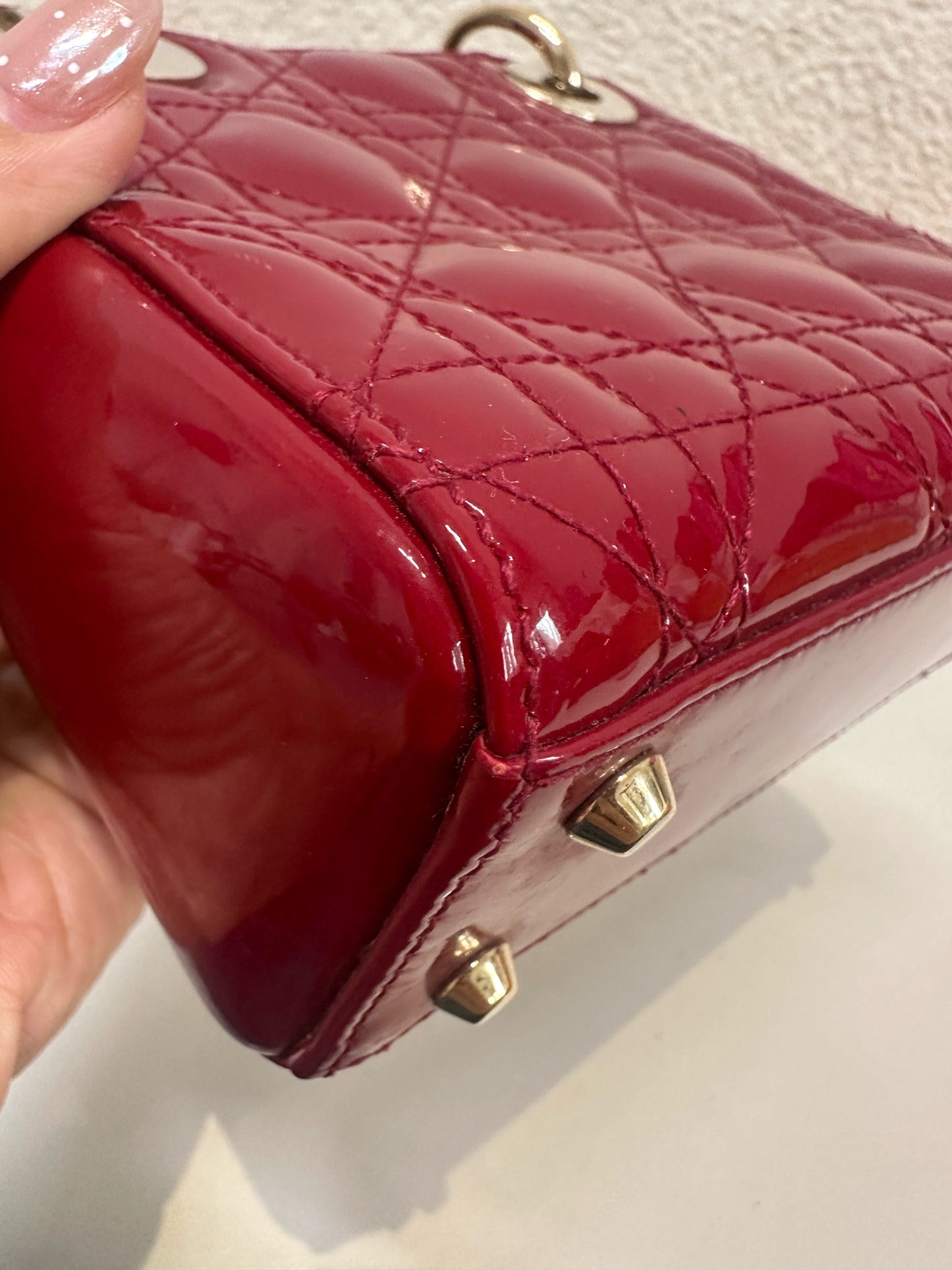 Dior - Lady Dior - Patent leather - Red - (mini)