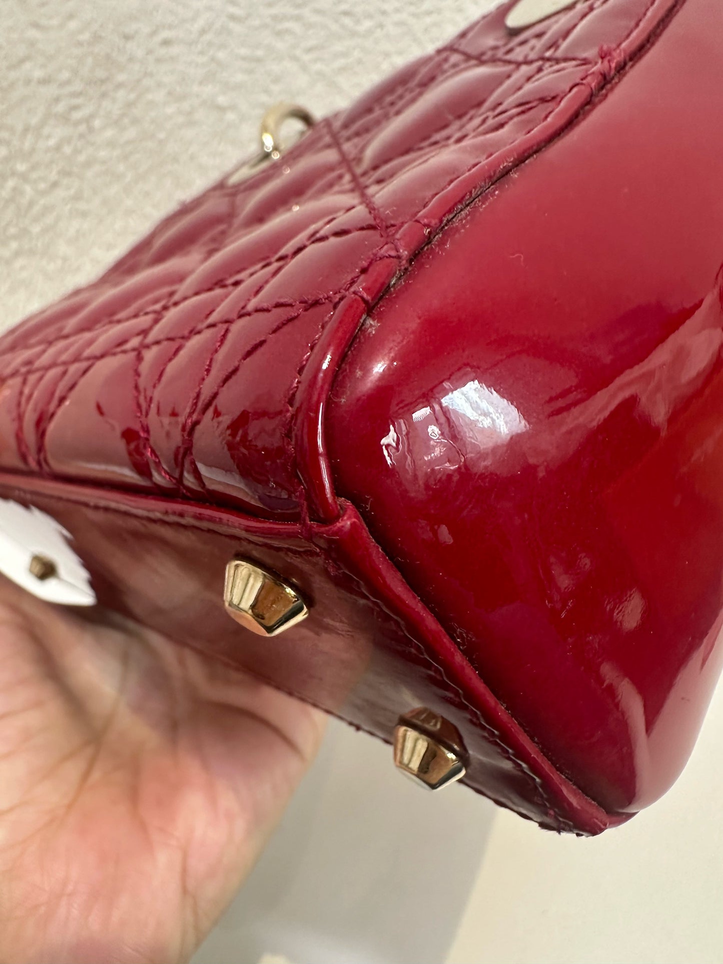 Dior - Lady Dior - Patent leather - Red - (mini)