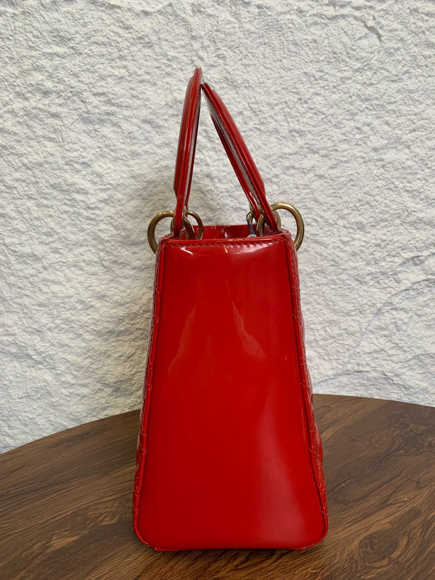 Dior - Lady Dior - Patent leather - Red - (small)