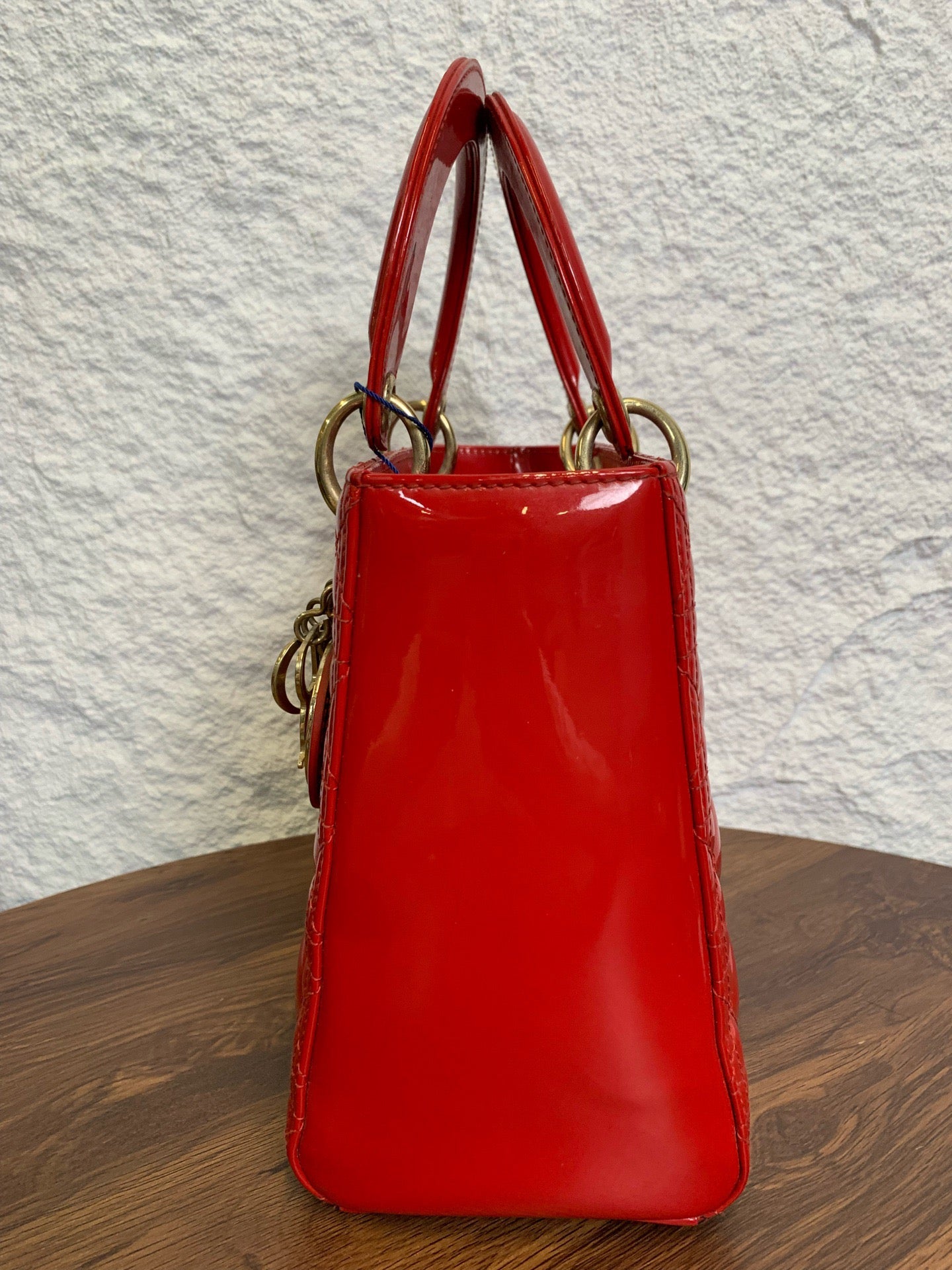 Dior - Lady Dior - Patent leather - Red - (small)