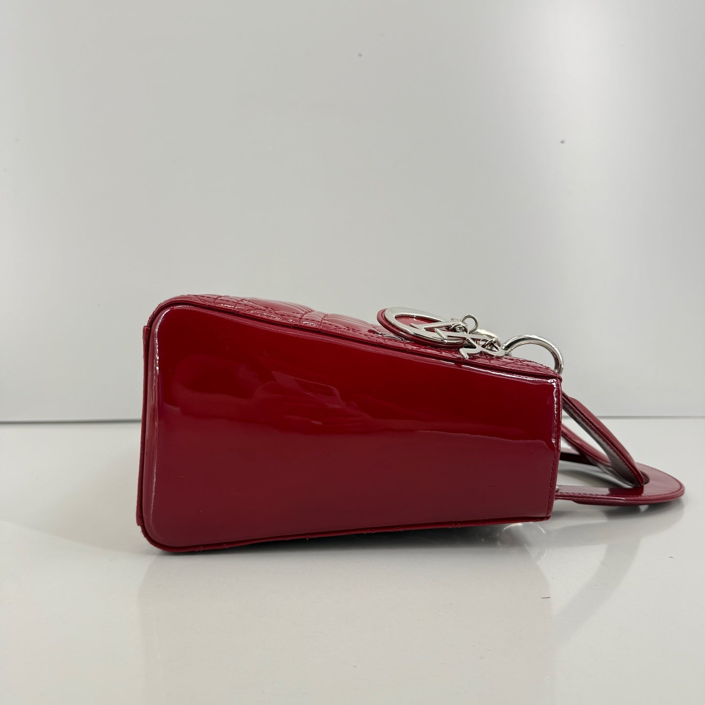 Dior - Lady Dior - Patent leather - Red - (small)
