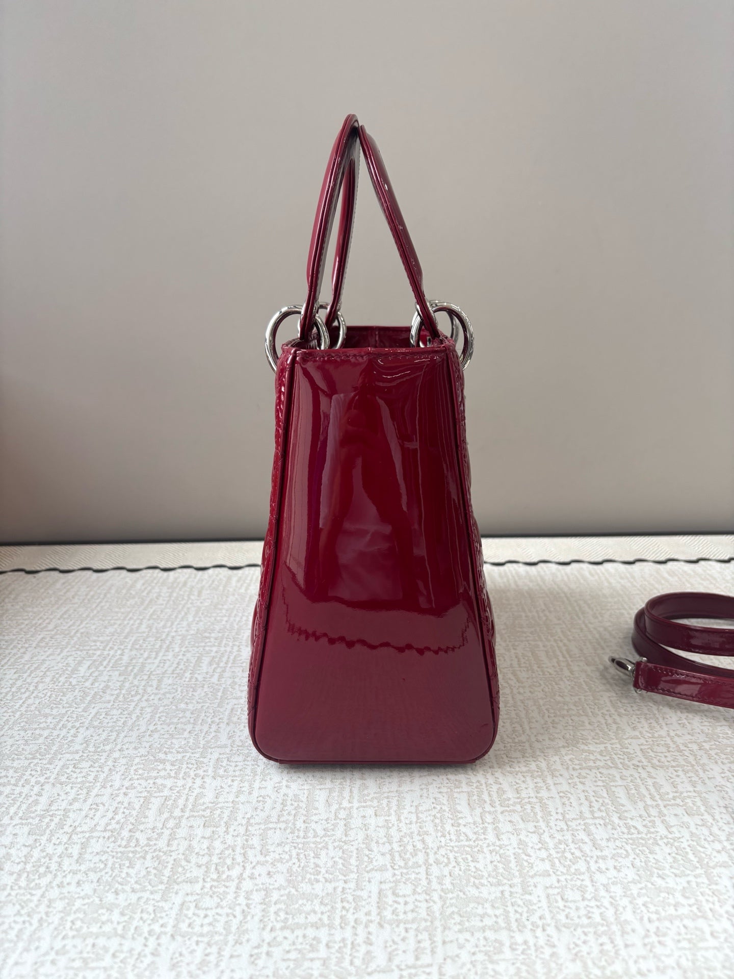Dior - Lady Dior - Patent leather - Red - (Small)