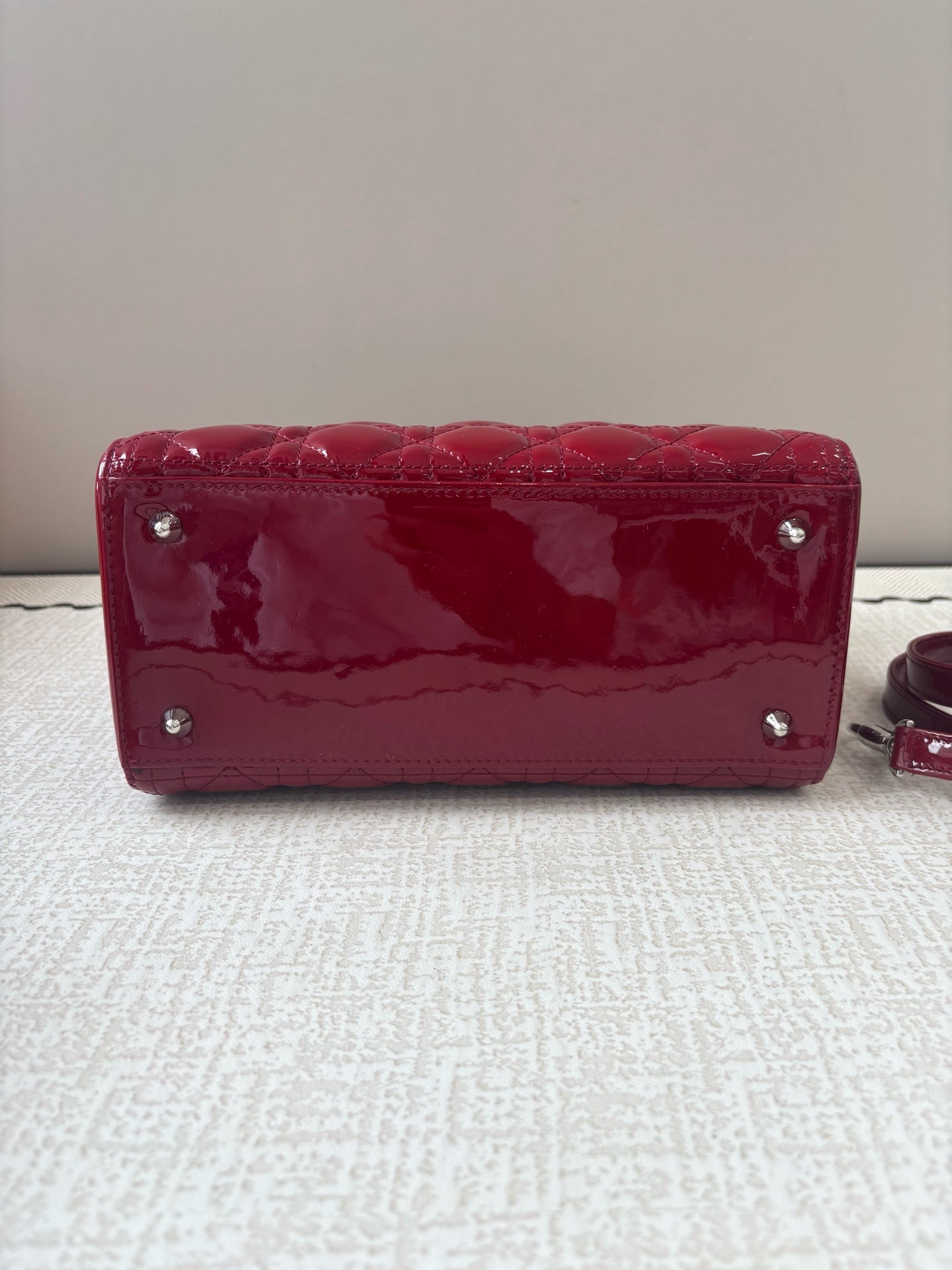 Dior - Lady Dior - Patent leather - Red - (Small)