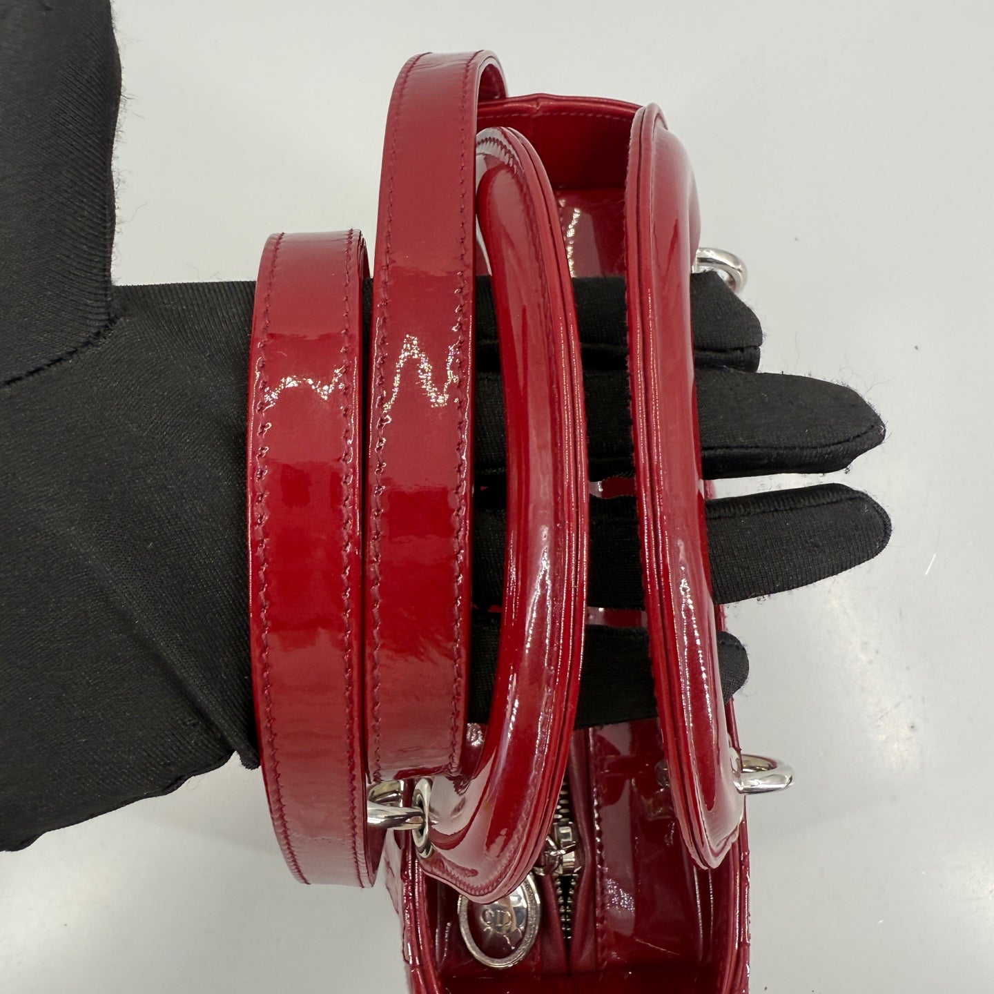 Dior - Lady Dior - Patent leather - Red - (small)