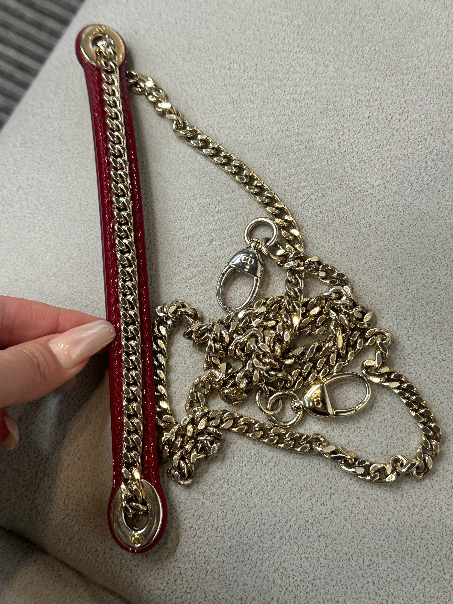 Dior - Lady Dior - Patent leather - Red - (small)