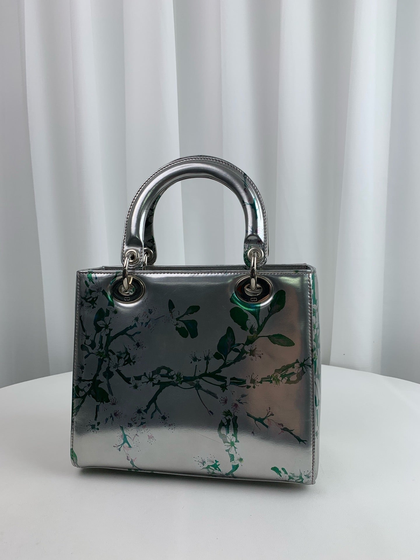 Dior - Lady Dior - Patent leather - Silver - (Medium)