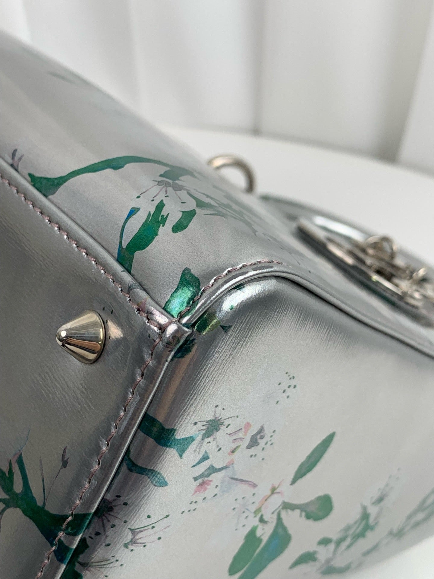 Dior - Lady Dior - Patent leather - Silver - (Medium)