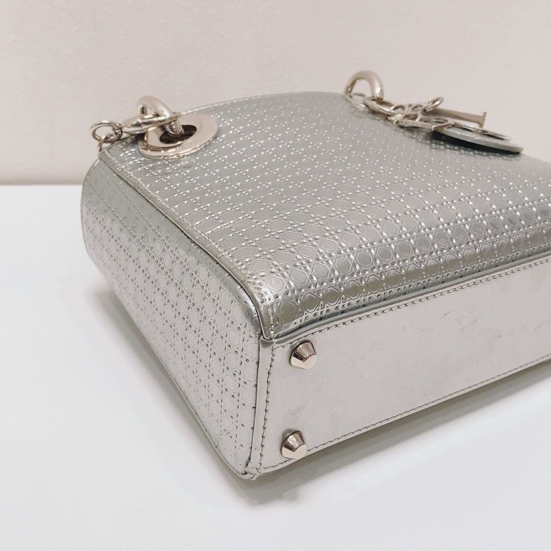 Dior - Lady Dior - Patent leather - Silver - (mini)