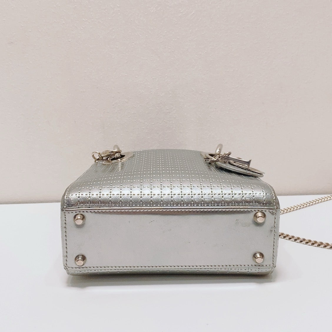 Dior - Lady Dior - Patent leather - Silver - (mini)