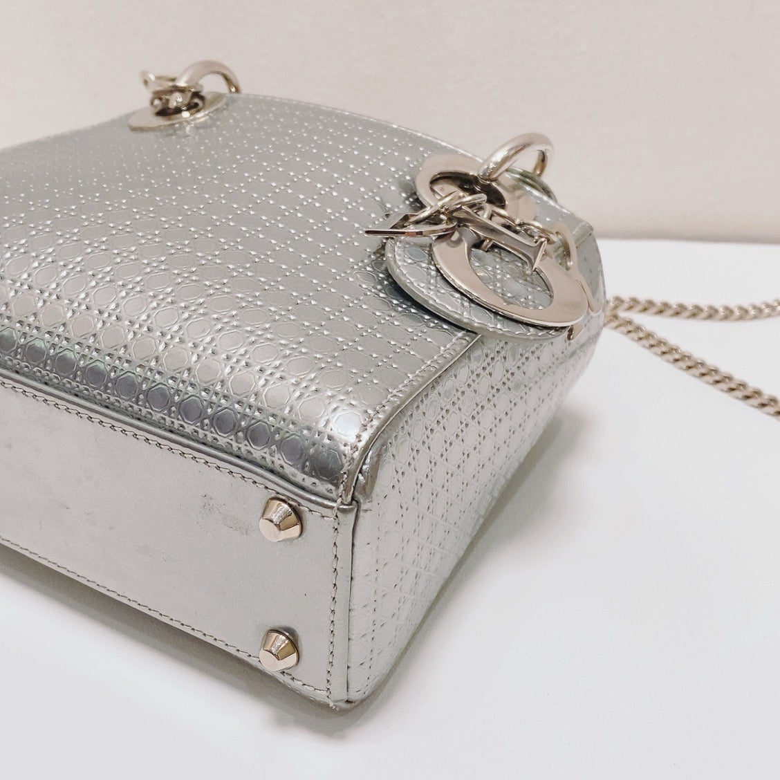 Dior - Lady Dior - Patent leather - Silver - (mini)