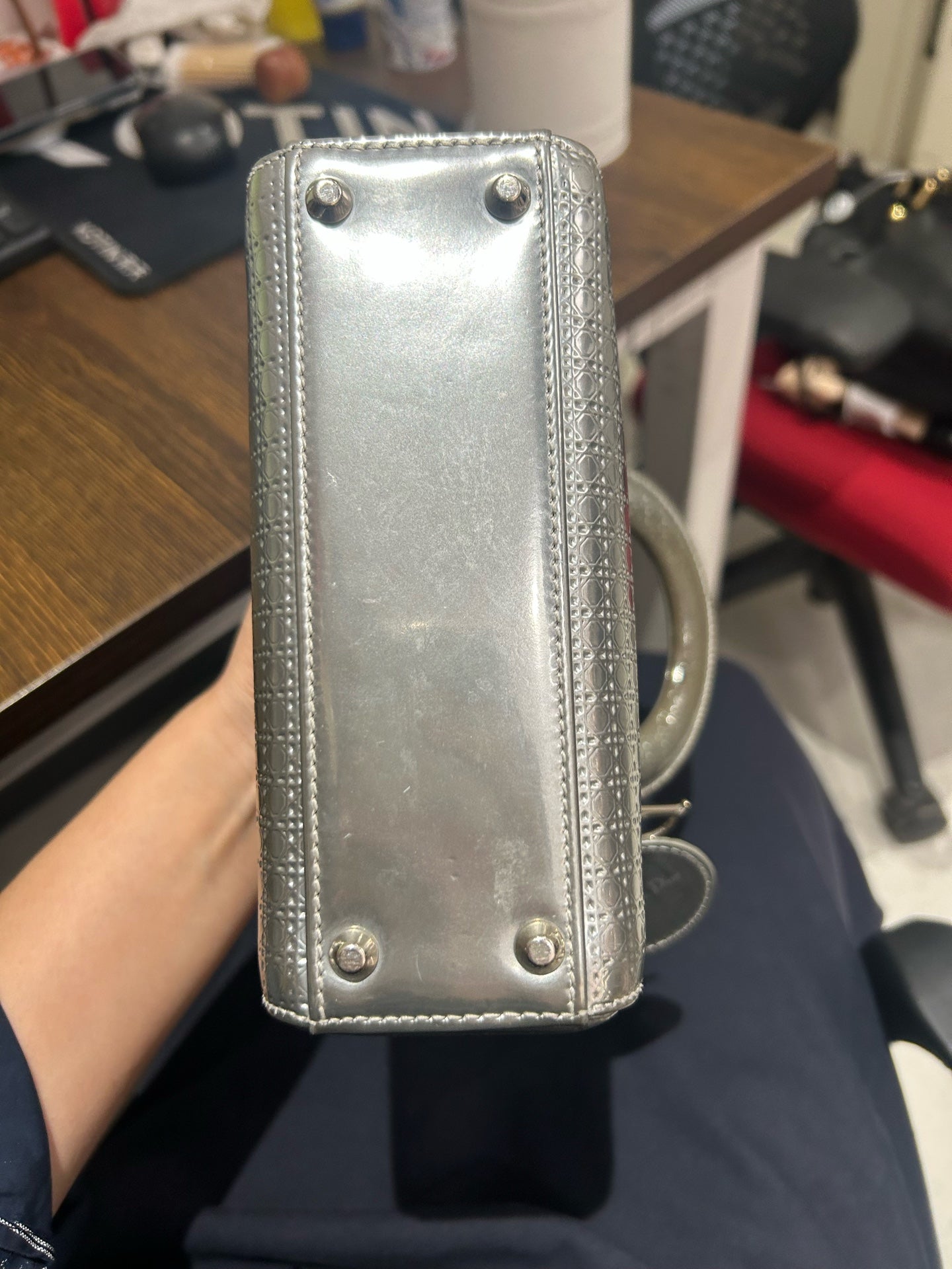 Dior - Lady Dior - Patent leather - Silver - (mini)