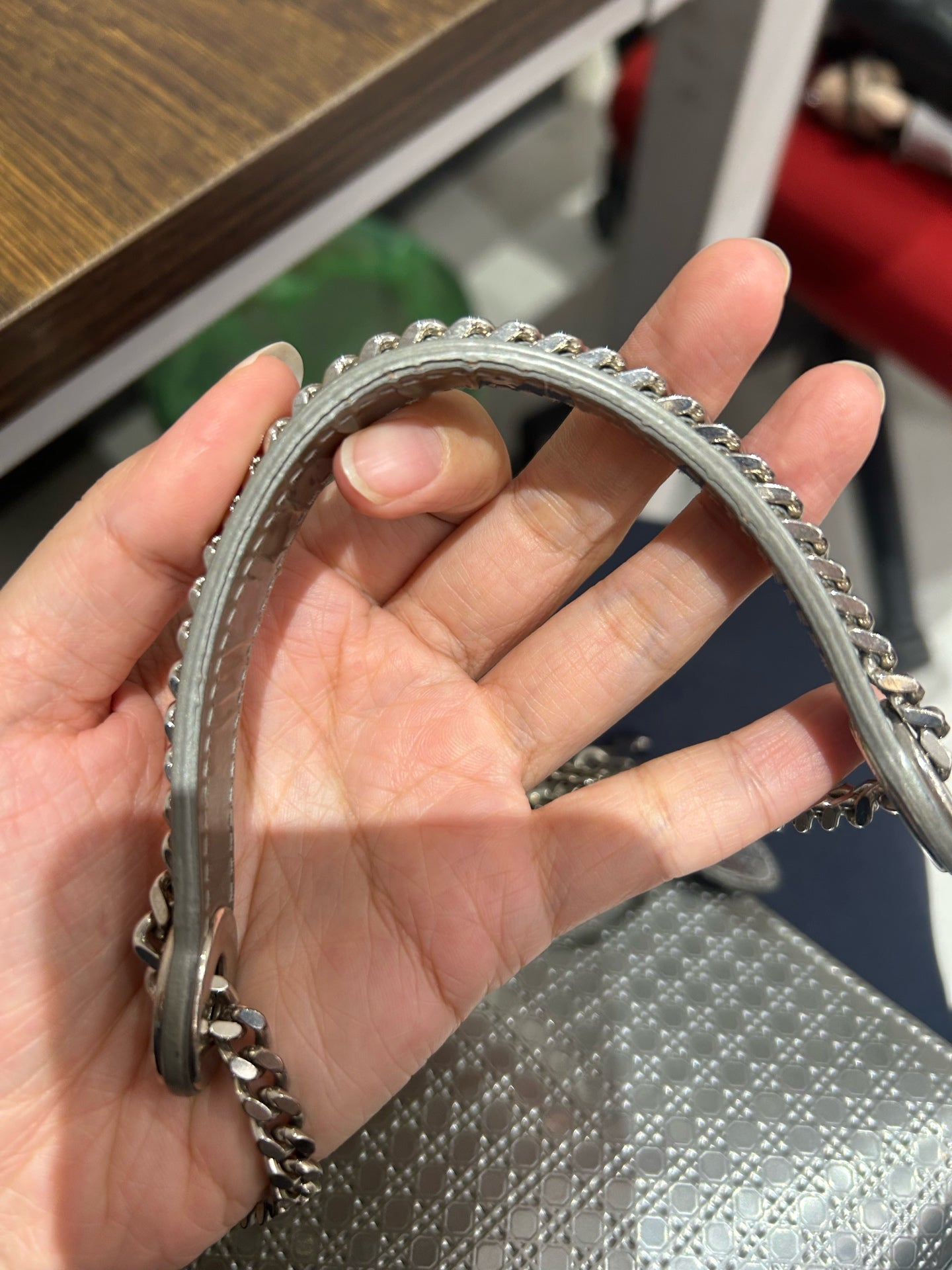 Dior - Lady Dior - Patent leather - Silver - (mini)