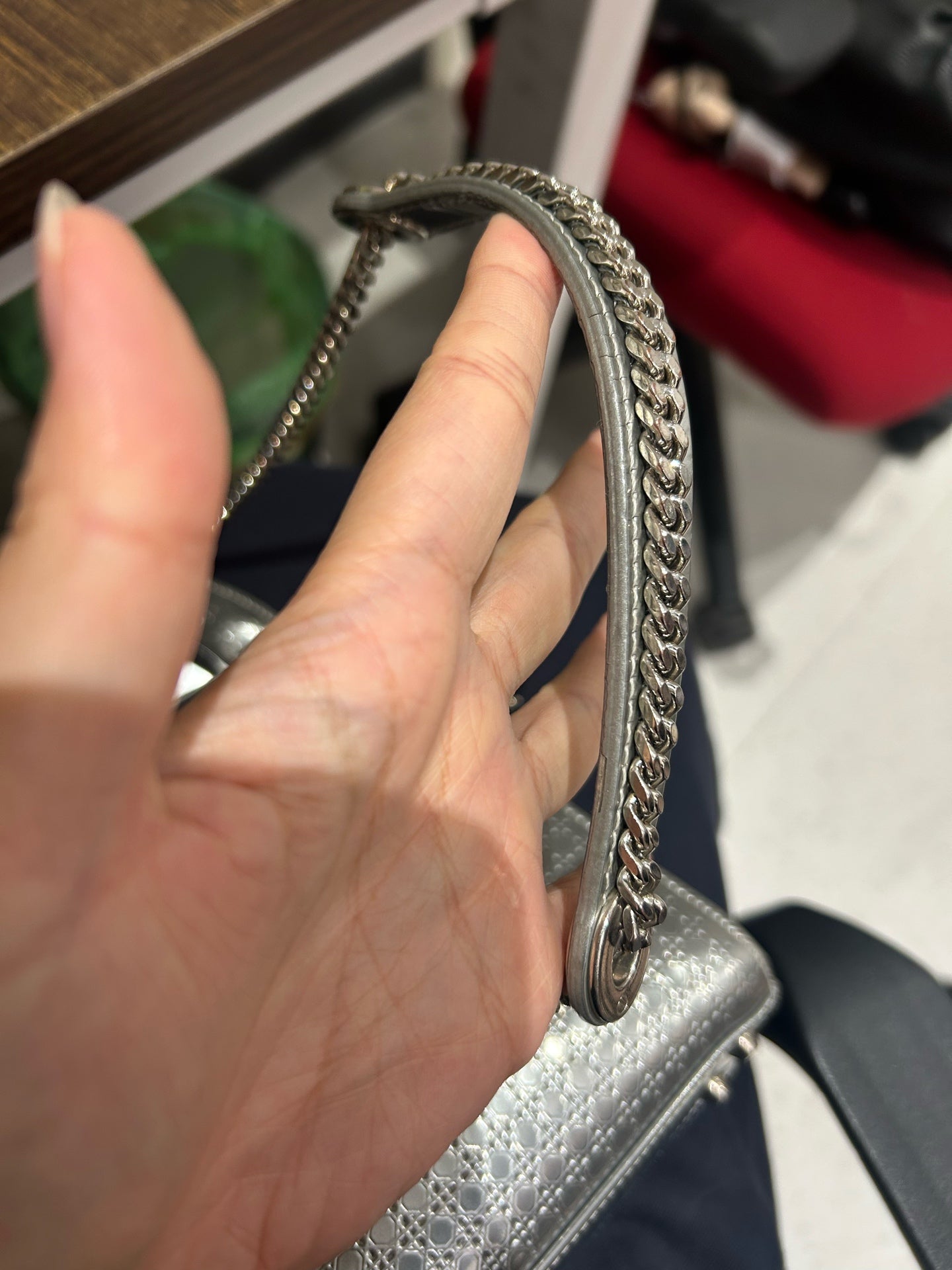Dior - Lady Dior - Patent leather - Silver - (mini)