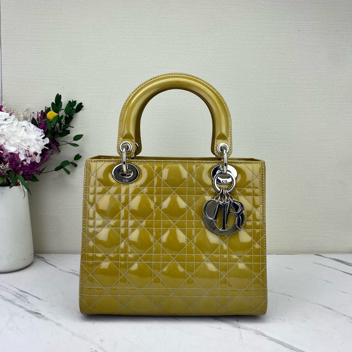 Dior - Lady Dior - Patent leather - Yellow