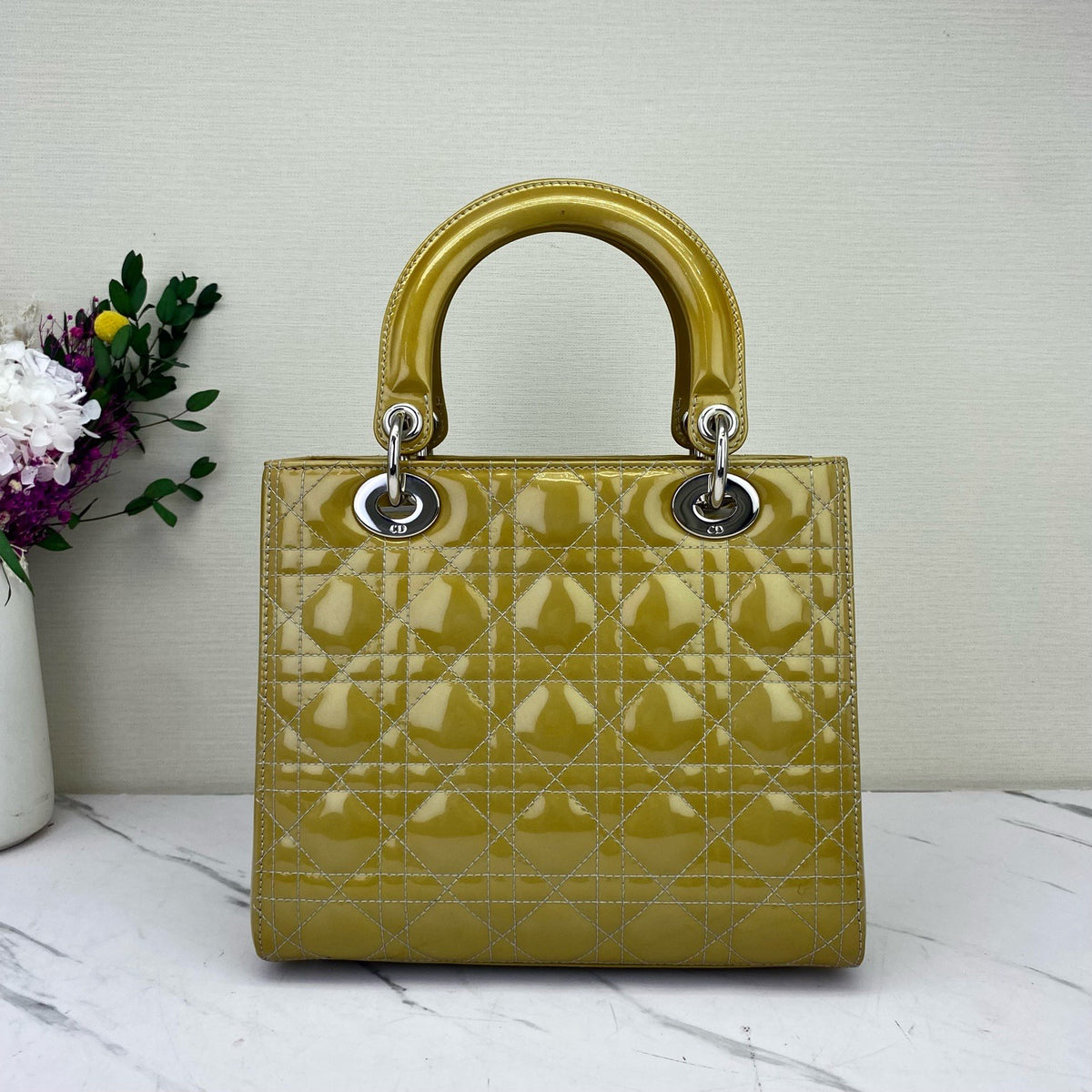 Dior - Lady Dior - Patent leather - Yellow