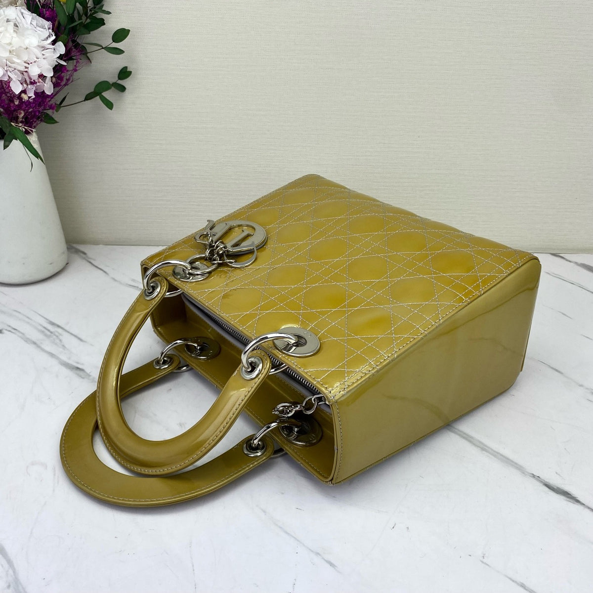 Dior - Lady Dior - Patent leather - Yellow