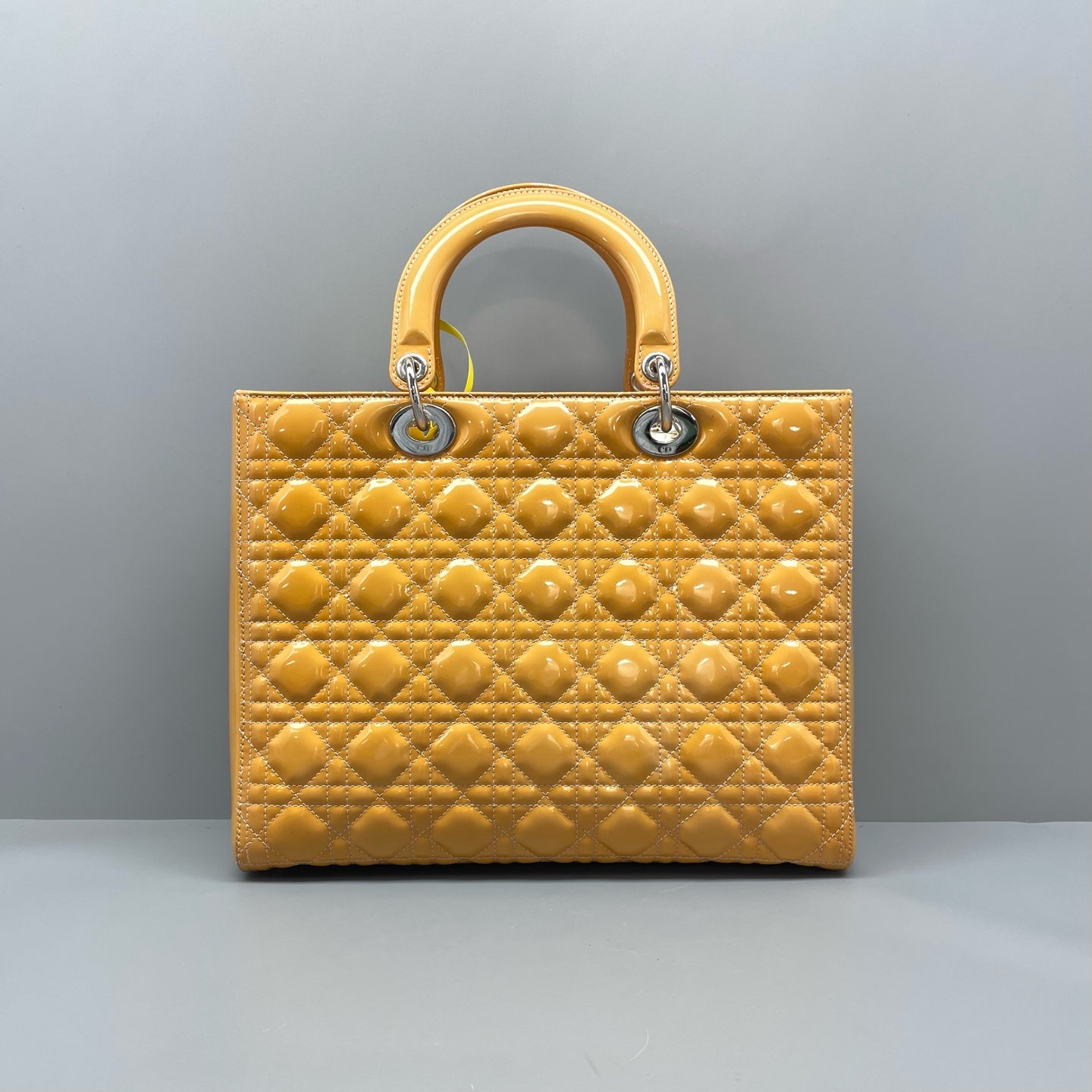 Dior - Lady Dior - Patent leather - Yellow - (Large)