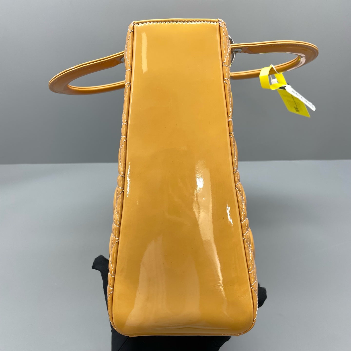 Dior - Lady Dior - Patent leather - Yellow - (large)