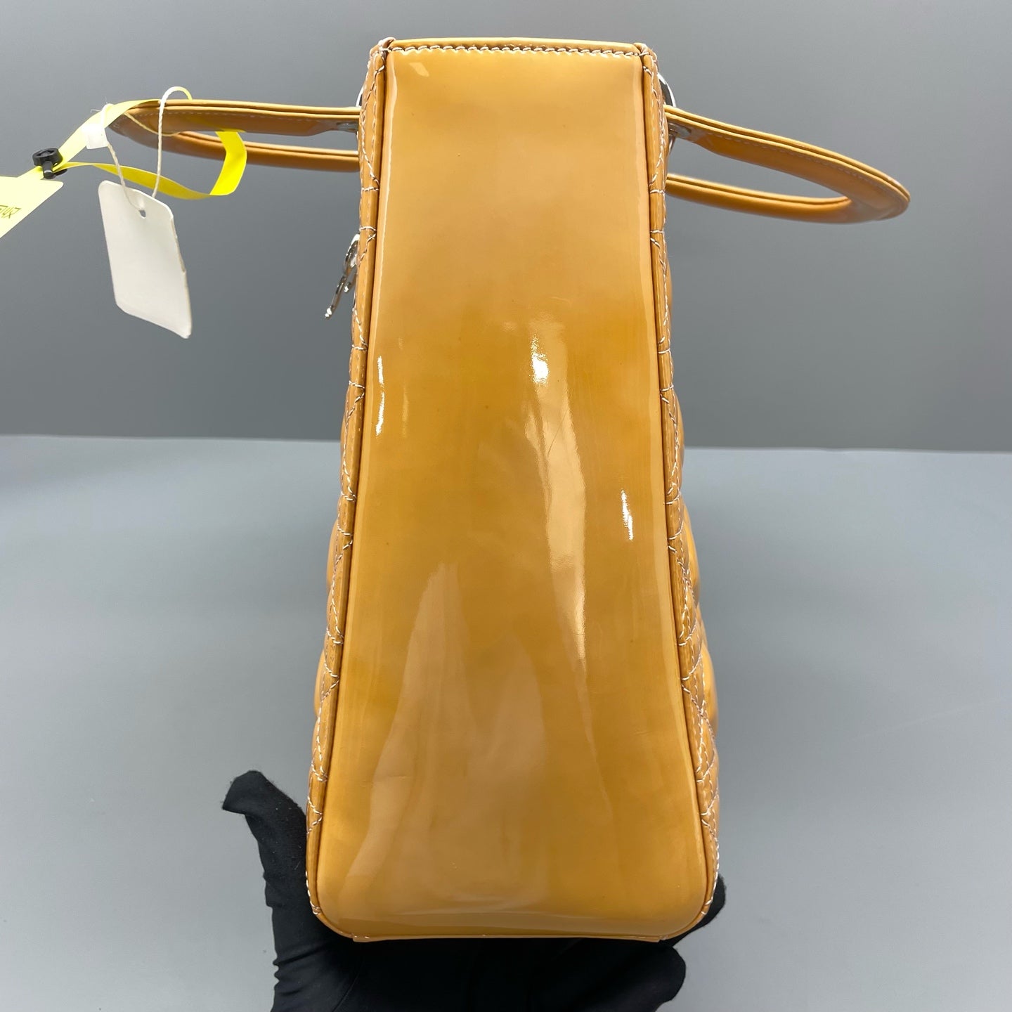 Dior - Lady Dior - Patent leather - Yellow - (Large)