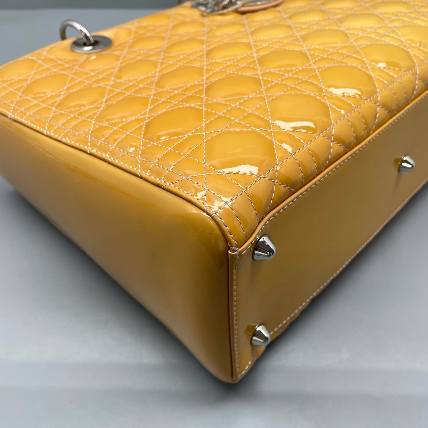 Dior - Lady Dior - Patent leather - Yellow - (large)