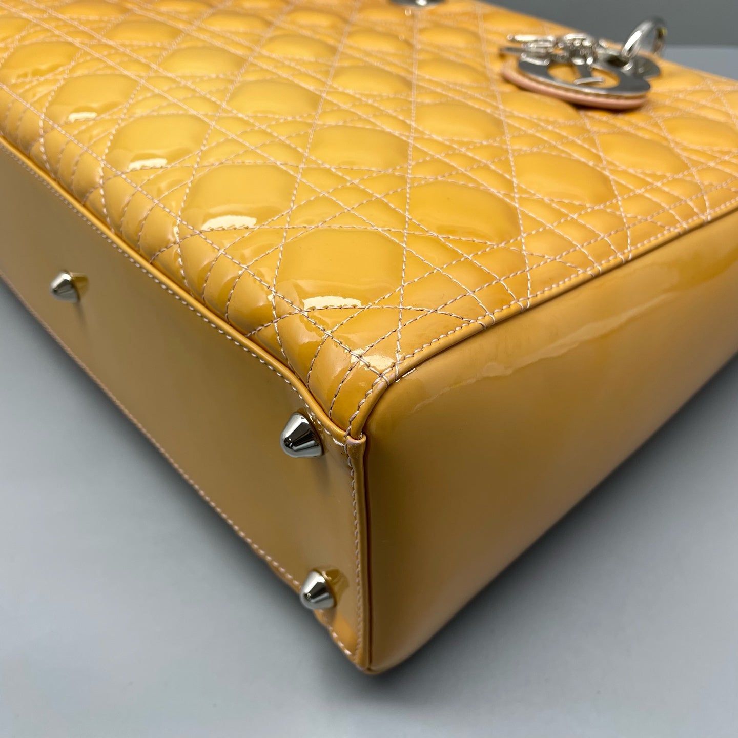 Dior - Lady Dior - Patent leather - Yellow - (Large)