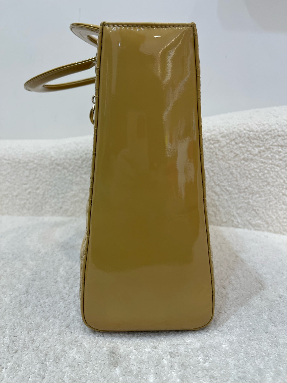 Dior - Lady Dior - Patent leather - Yellow - (large)