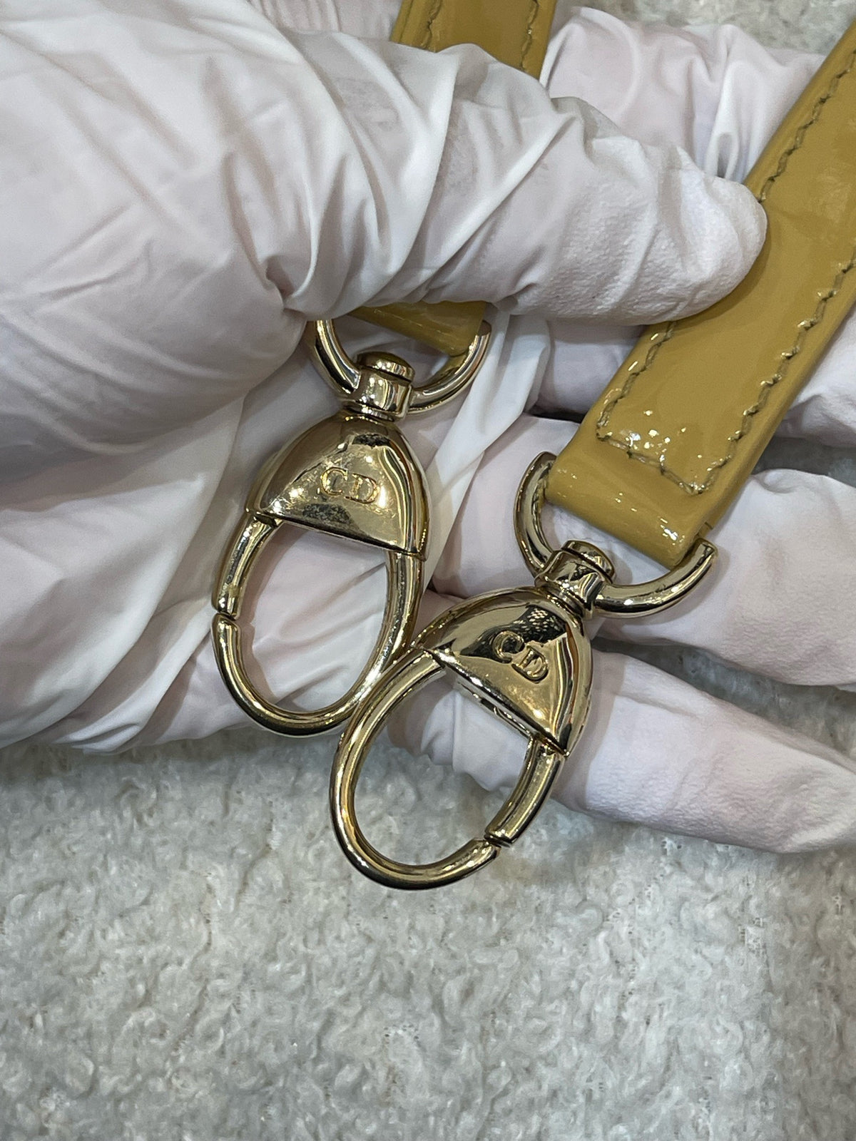 Dior - Lady Dior - Patent leather - Yellow - (large)