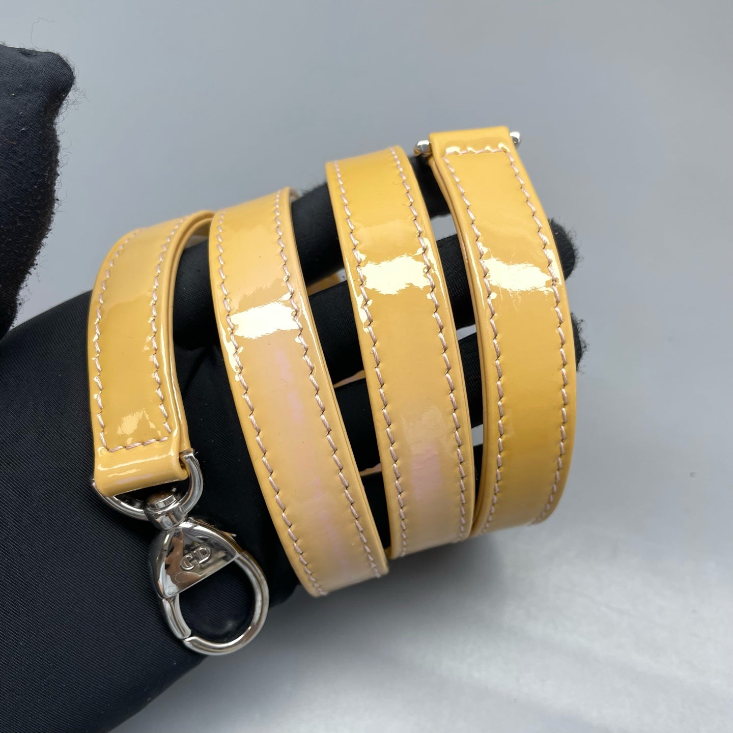 Dior - Lady Dior - Patent leather - Yellow - (Large)