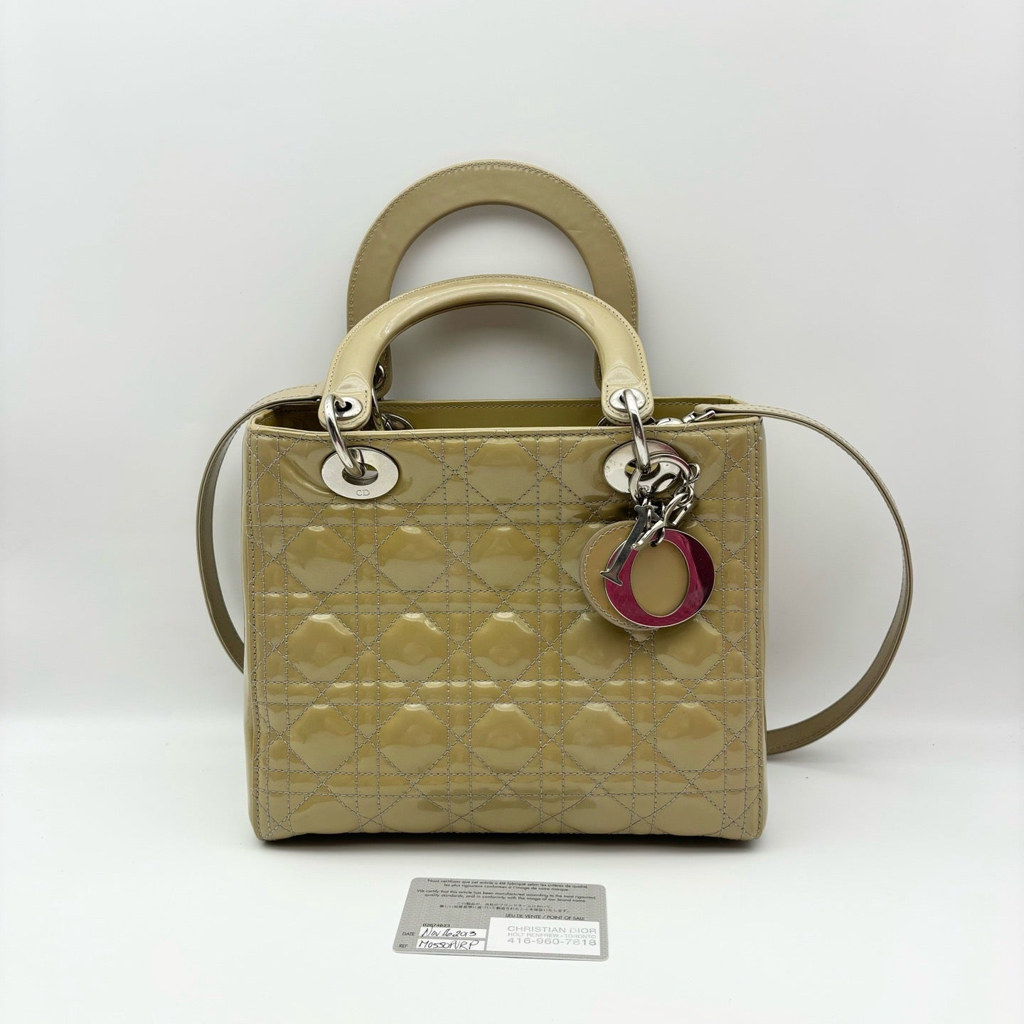 Dior - Lady Dior - Patent leather - Yellow - (medium)