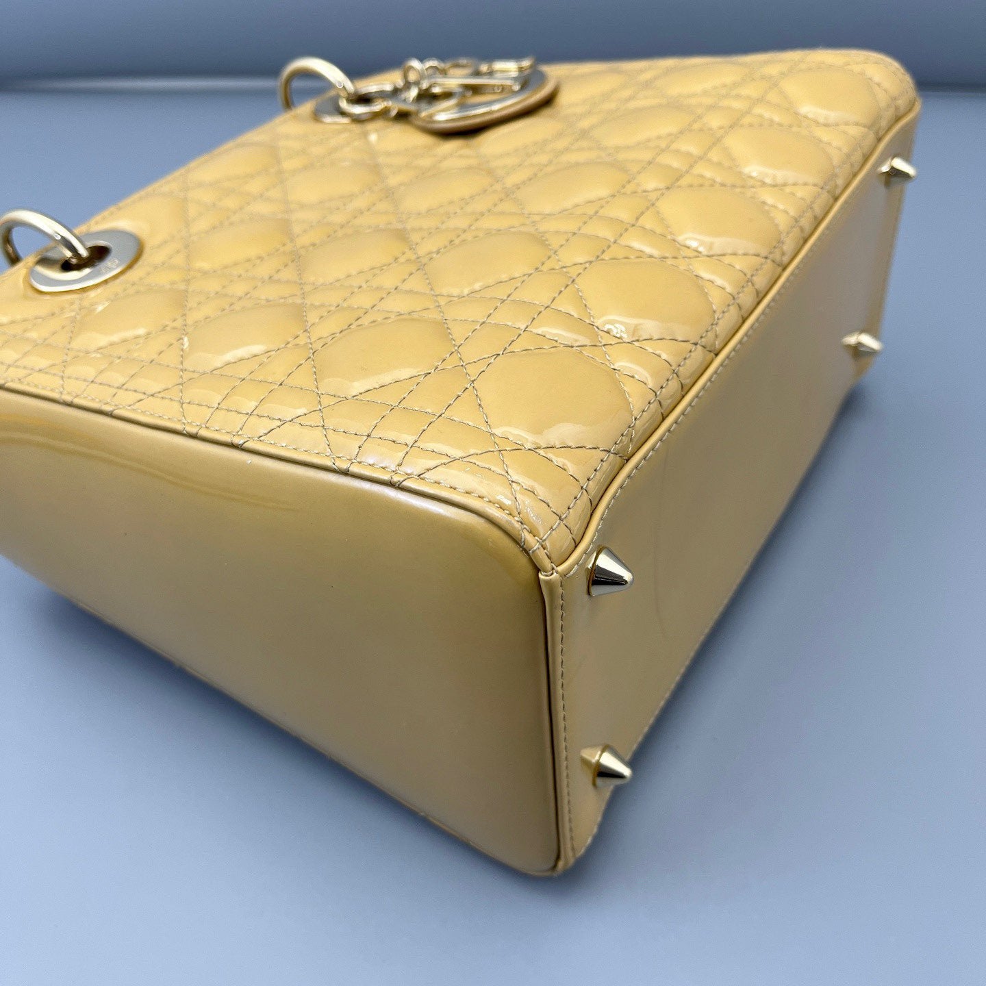 Dior - Lady Dior - Patent leather - Yellow - (Medium)