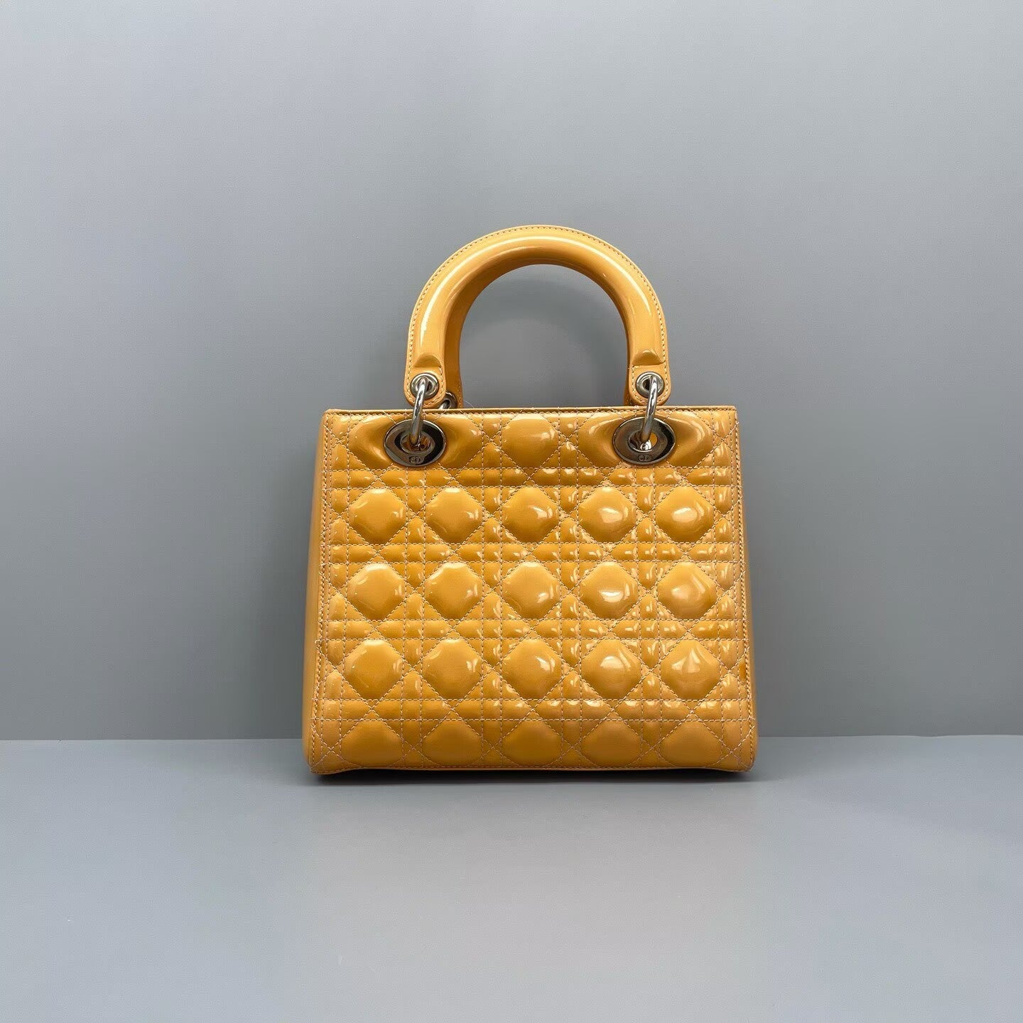Dior - Lady Dior - Patent leather - Yellow - (Medium)