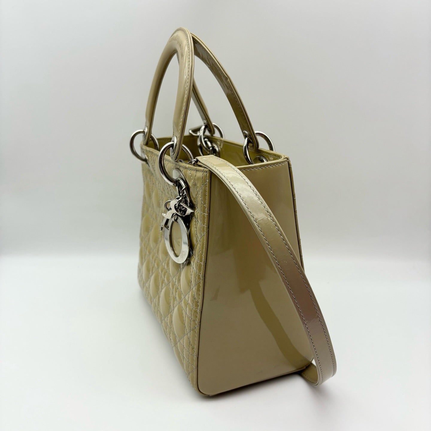 Dior - Lady Dior - Patent leather - Yellow - (medium)
