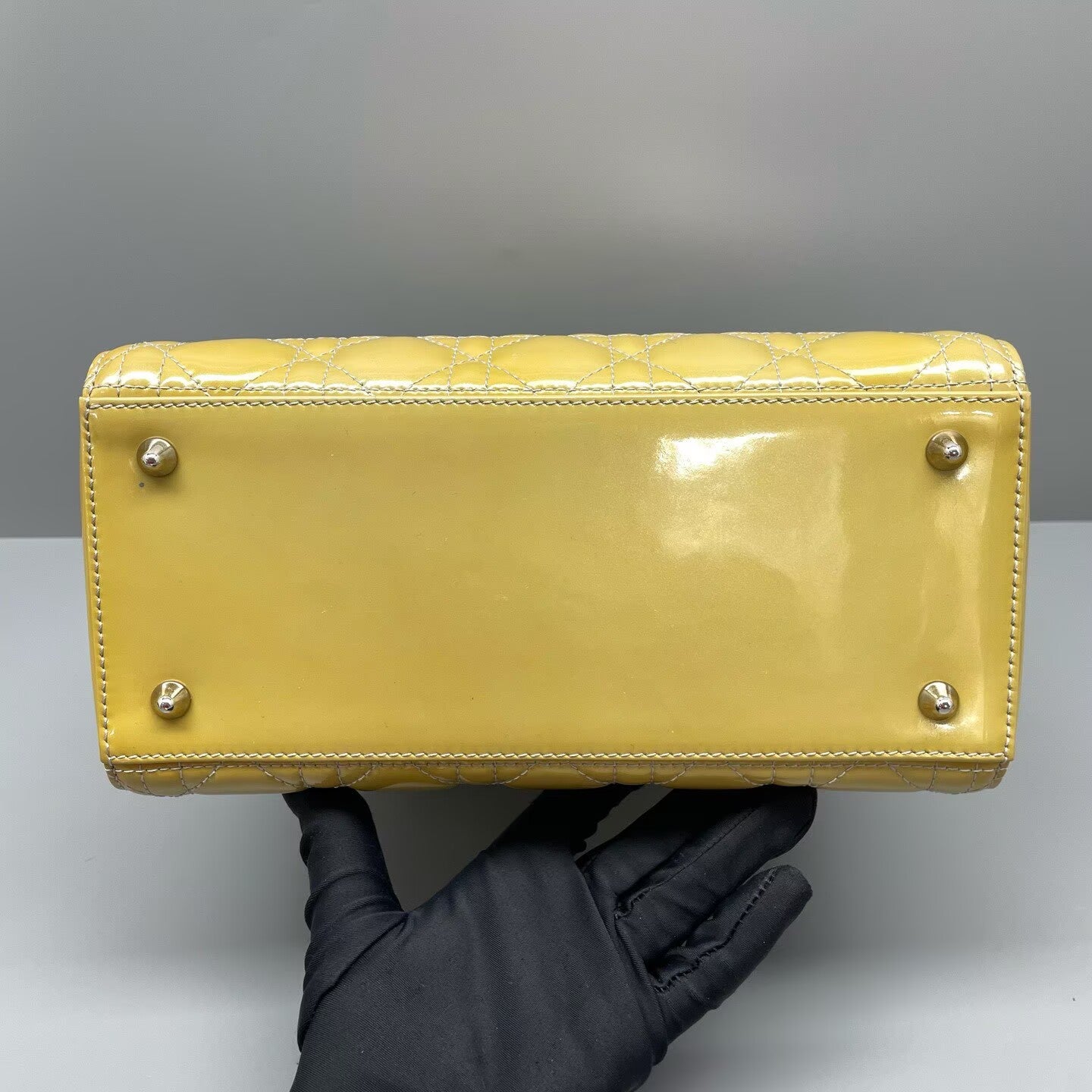 Dior - Lady Dior - Patent leather - Yellow - (Medium)
