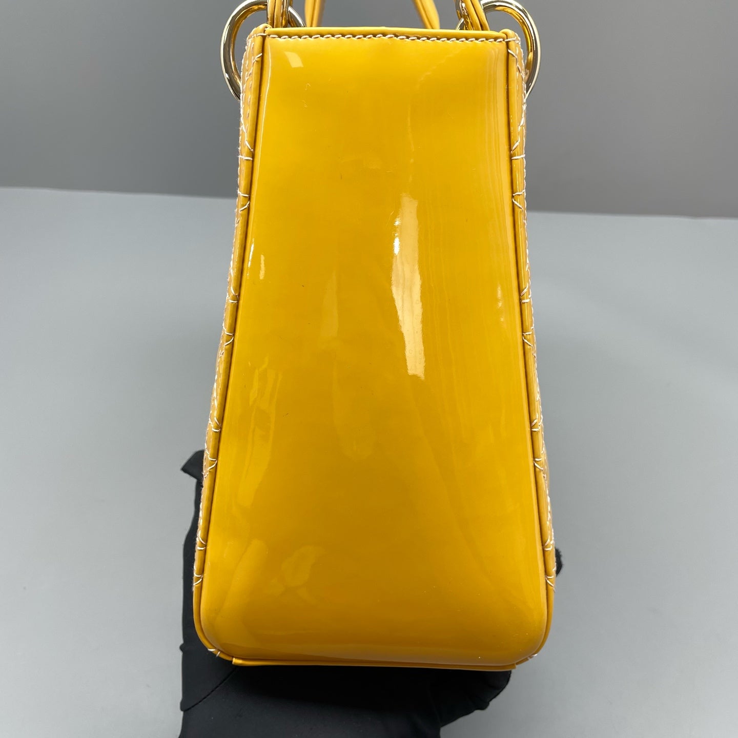 Dior - Lady Dior - Patent leather - Yellow - (medium)