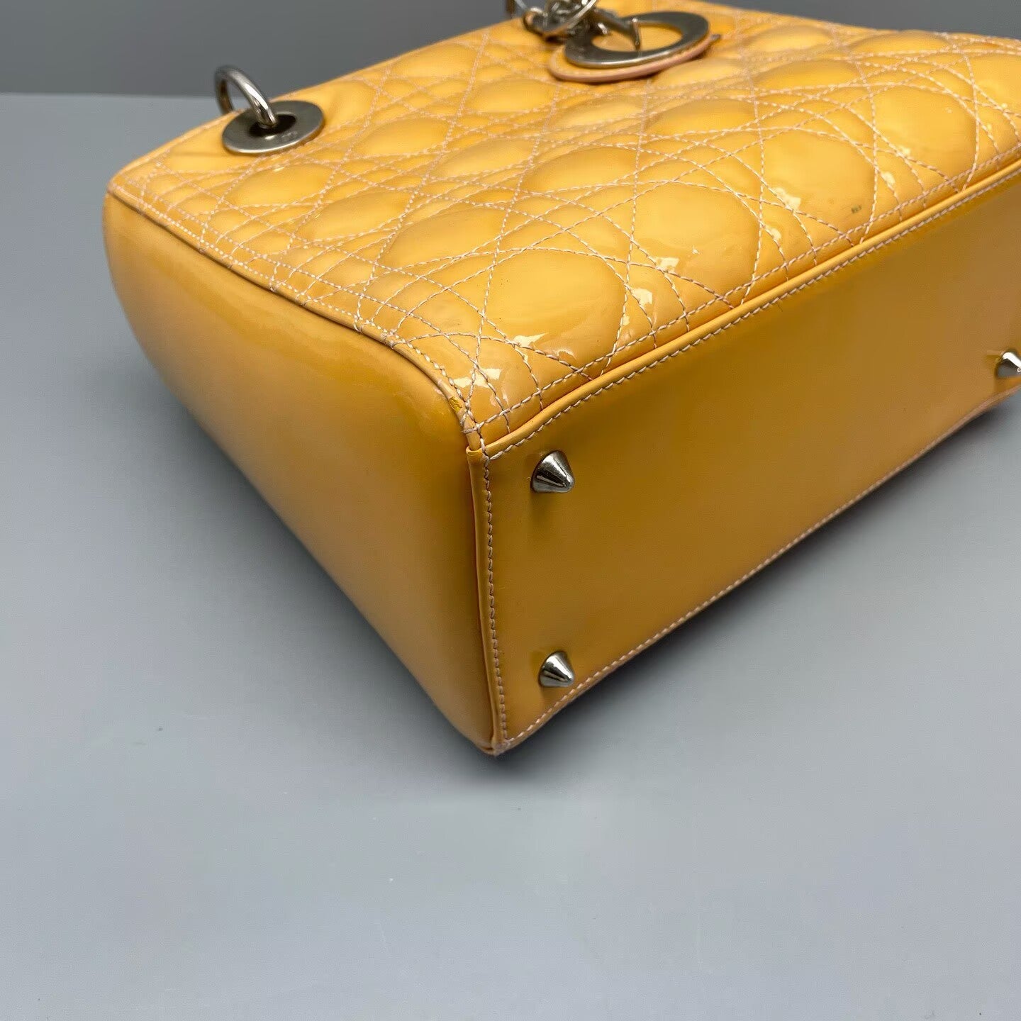 Dior - Lady Dior - Patent leather - Yellow - (Medium)