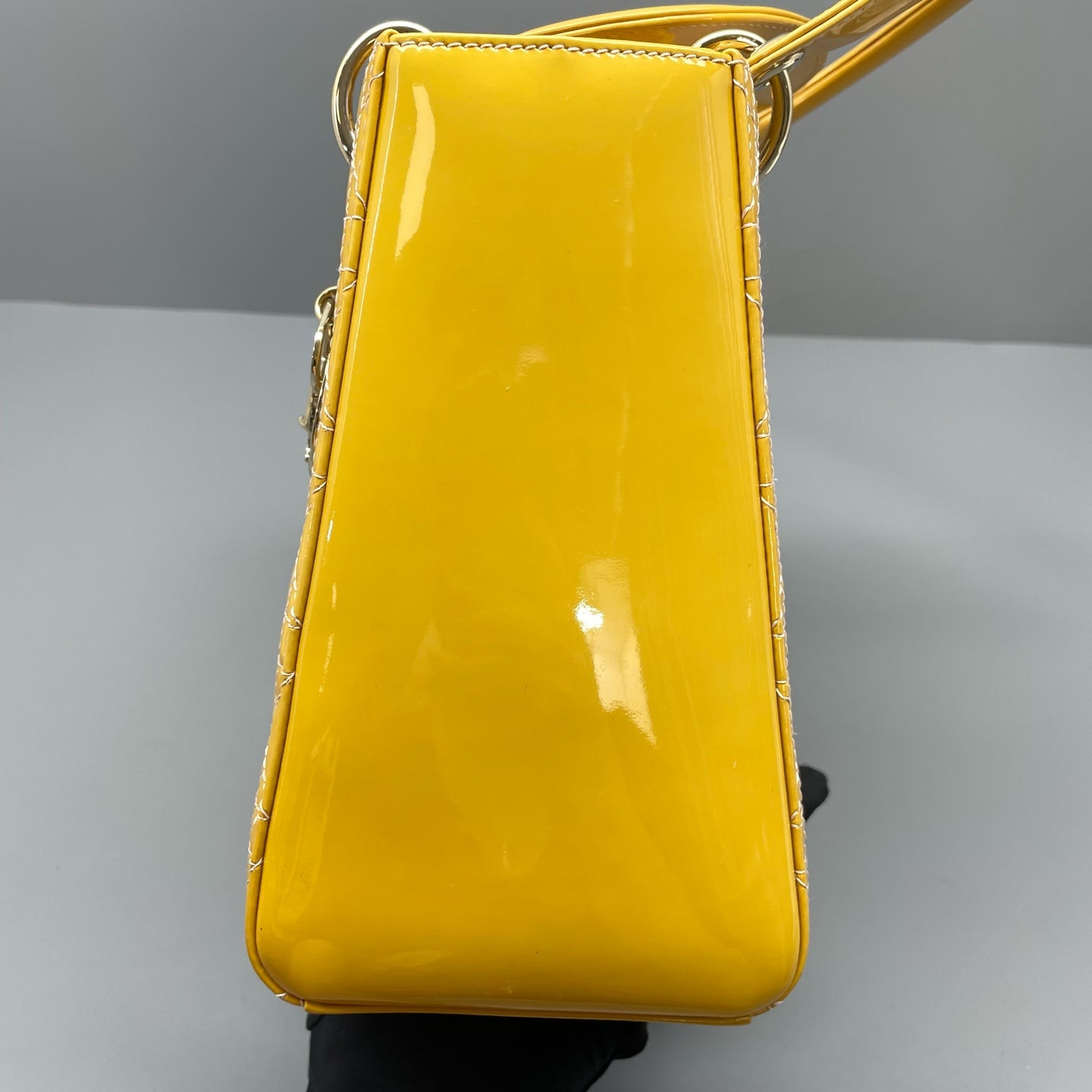 Dior - Lady Dior - Patent leather - Yellow - (medium)