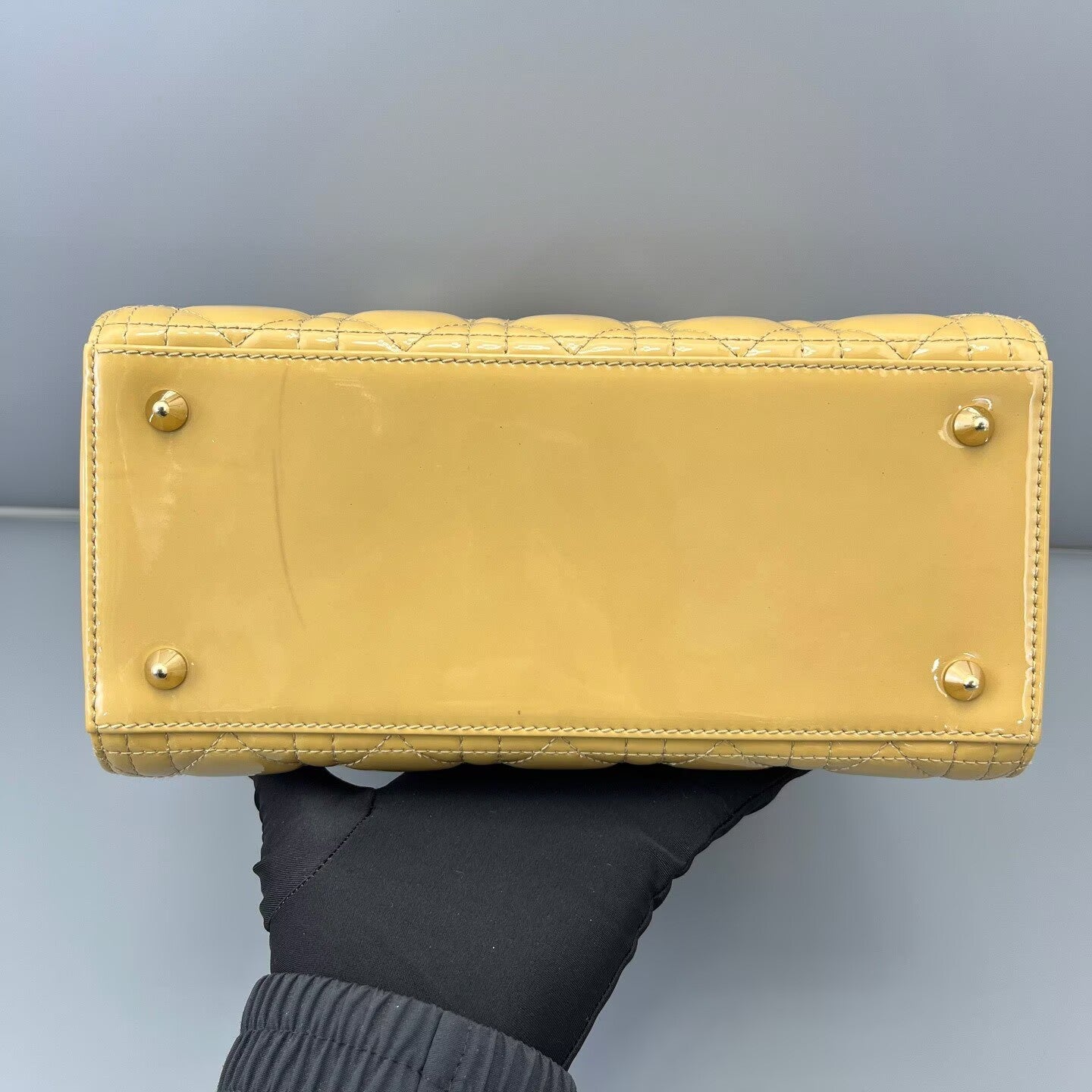 Dior - Lady Dior - Patent leather - Yellow - (Medium)