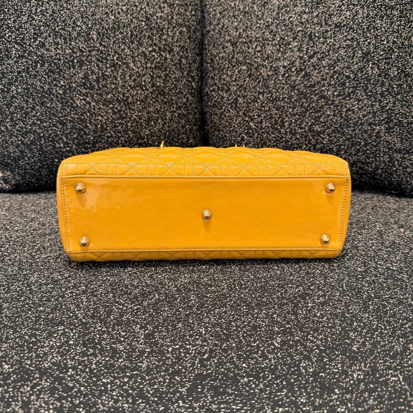 Dior - Lady Dior - Patent leather - Yellow - (medium)