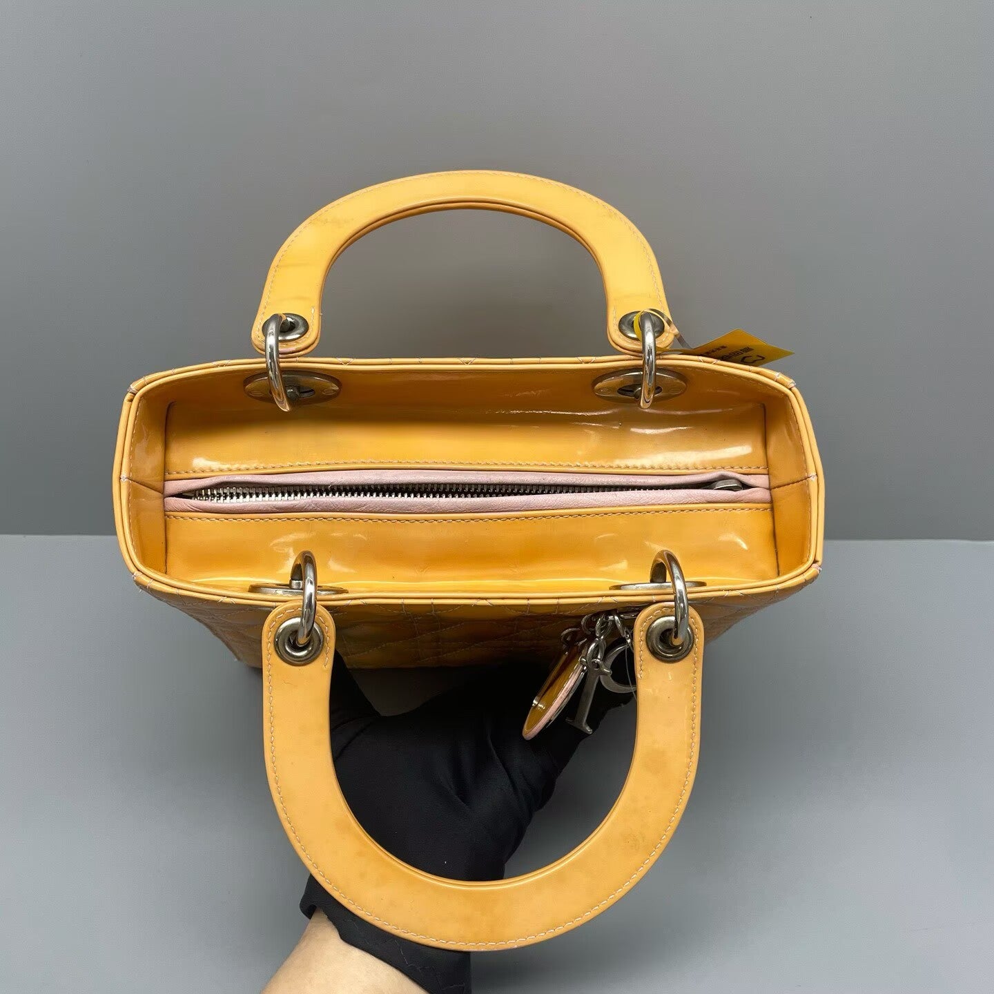 Dior - Lady Dior - Patent leather - Yellow - (Medium)