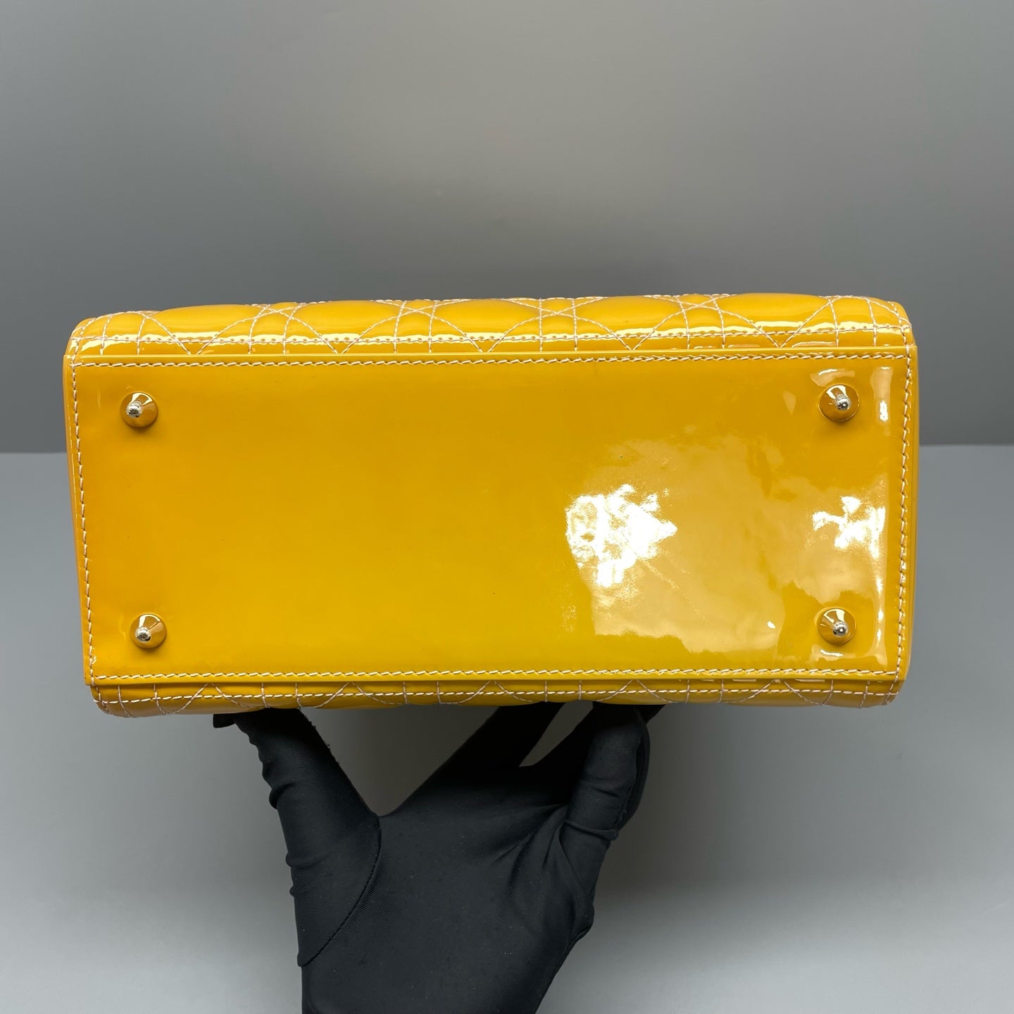 Dior - Lady Dior - Patent leather - Yellow - (medium)