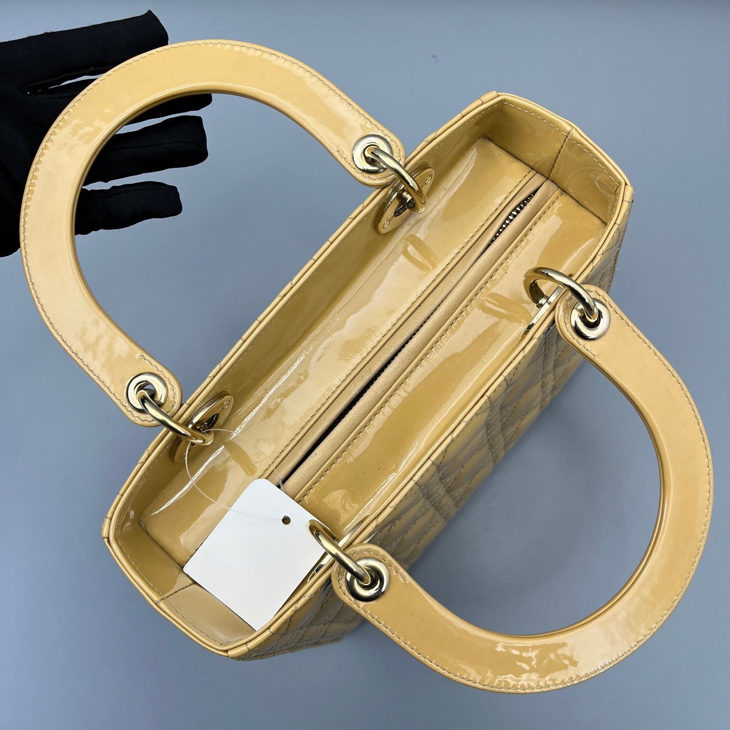 Dior - Lady Dior - Patent leather - Yellow - (Medium)
