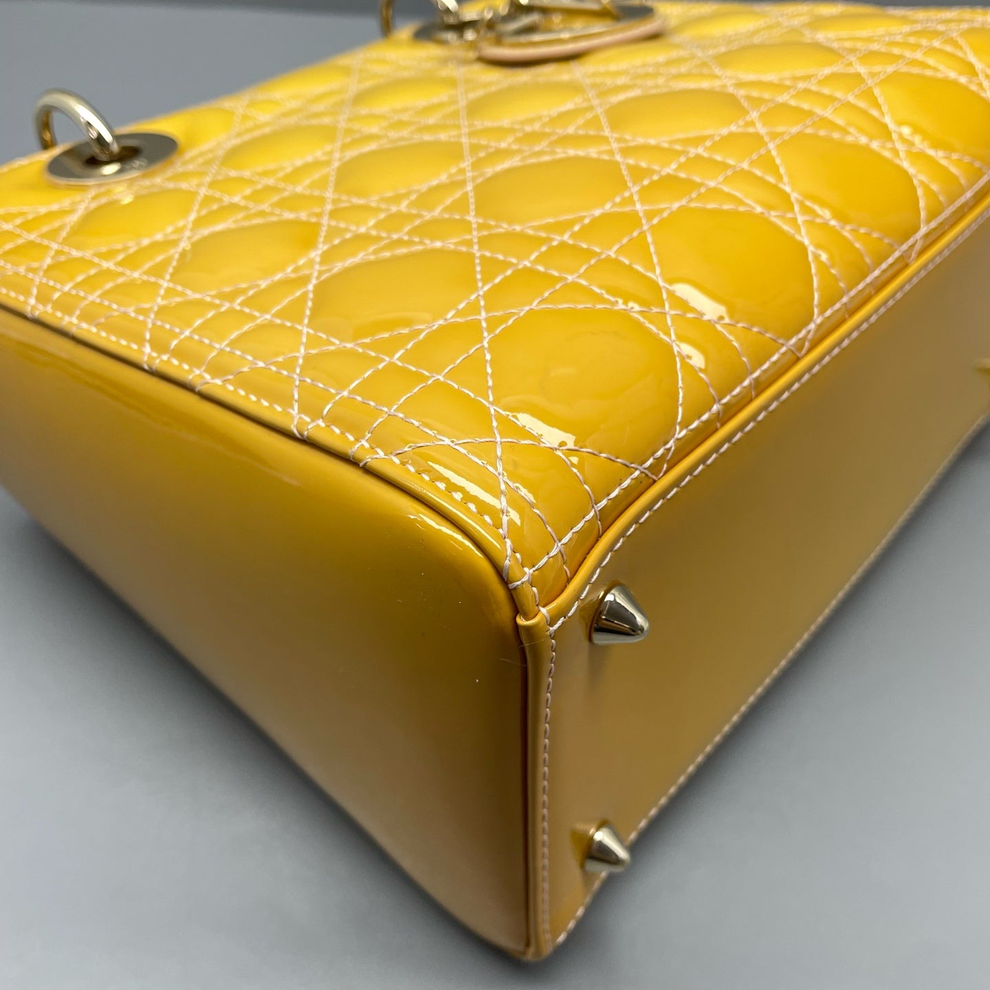 Dior - Lady Dior - Patent leather - Yellow - (medium)