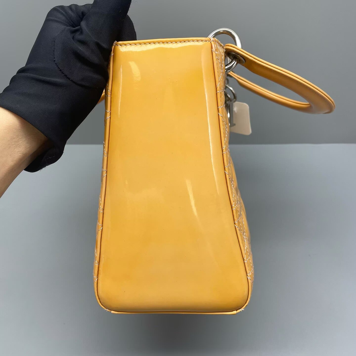Dior - Lady Dior - Patent leather - Yellow - (Medium)