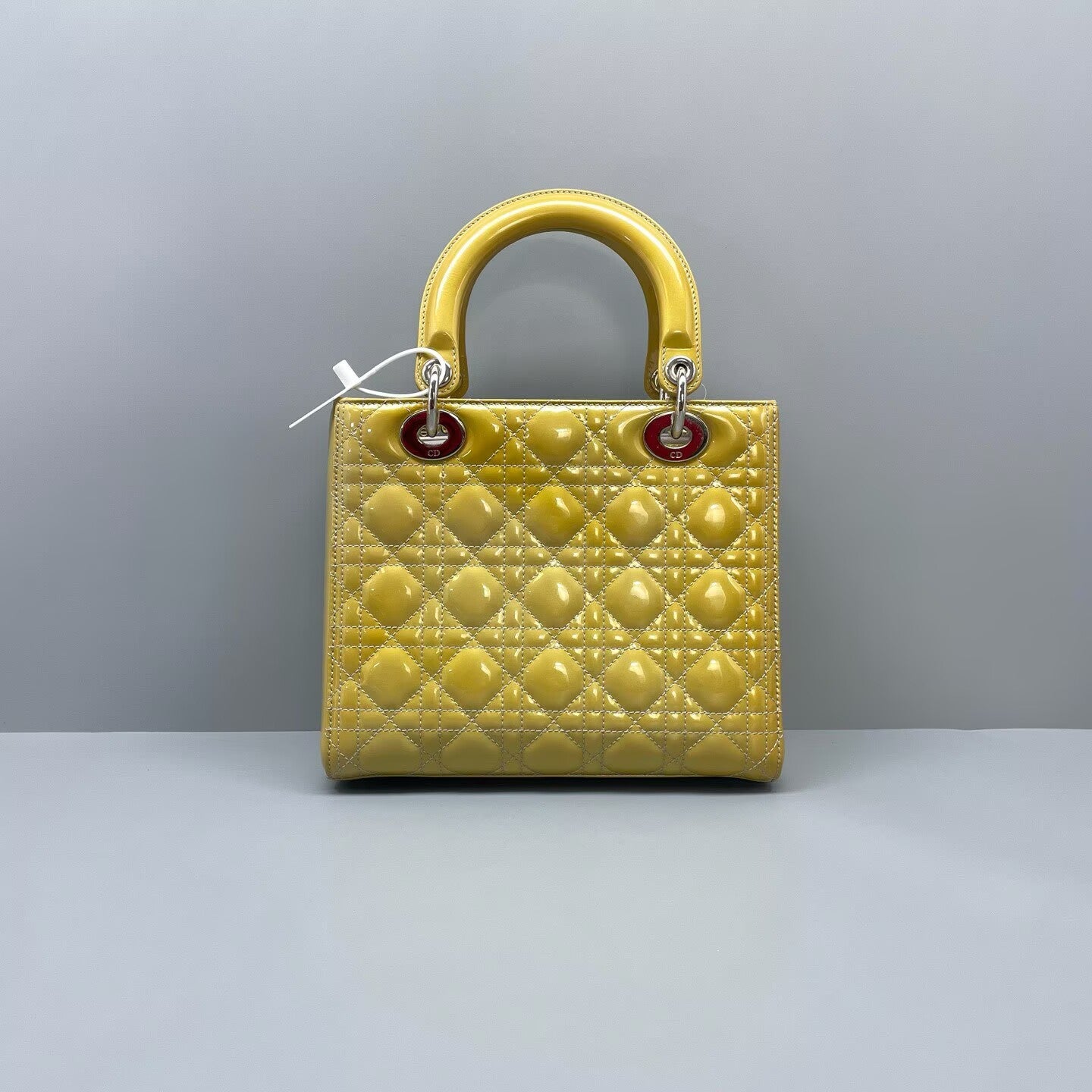 Dior - Lady Dior - Patent leather - Yellow - (Medium)