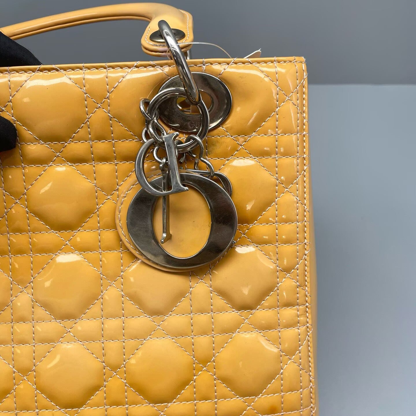 Dior - Lady Dior - Patent leather - Yellow - (Medium)