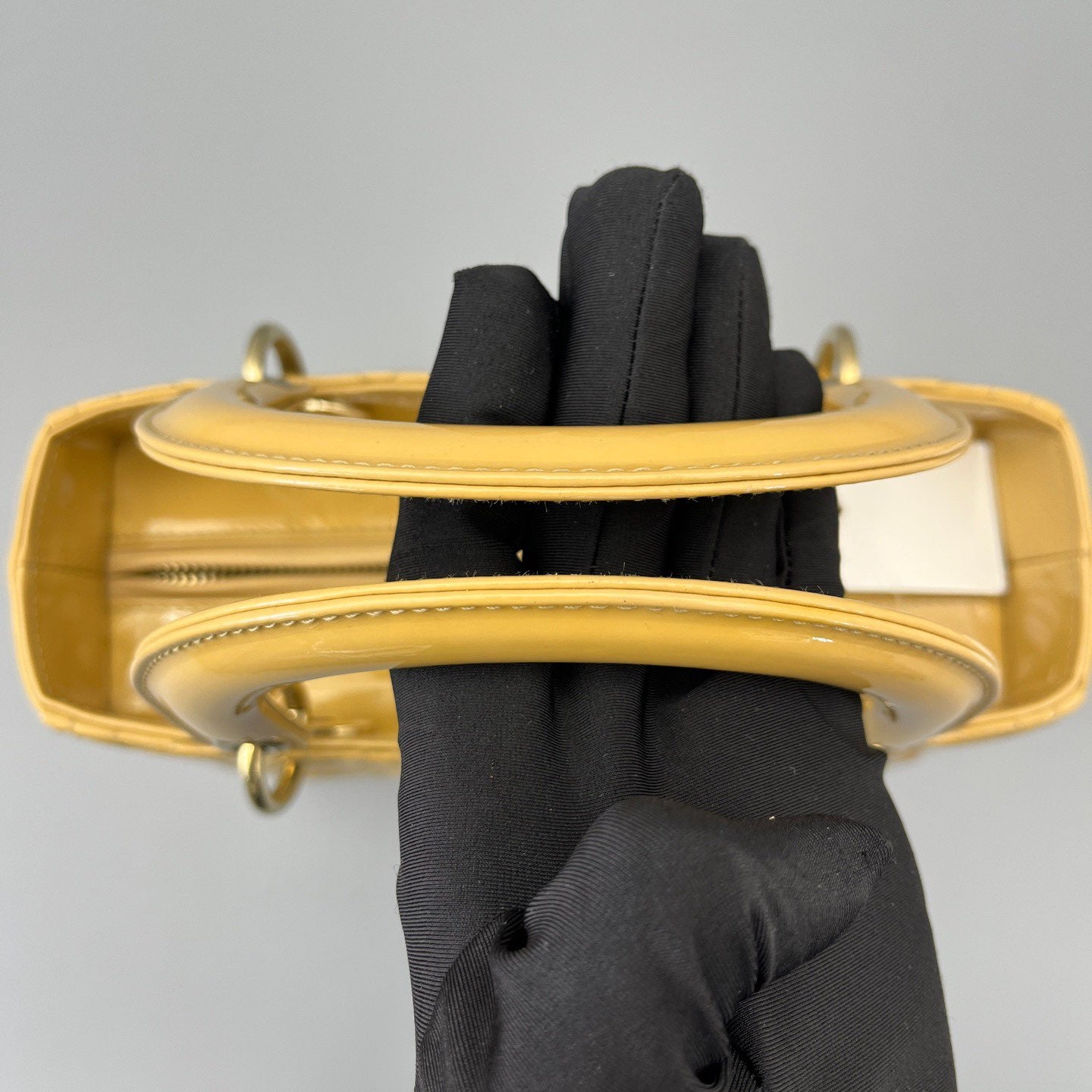 Dior - Lady Dior - Patent leather - Yellow - (Medium)