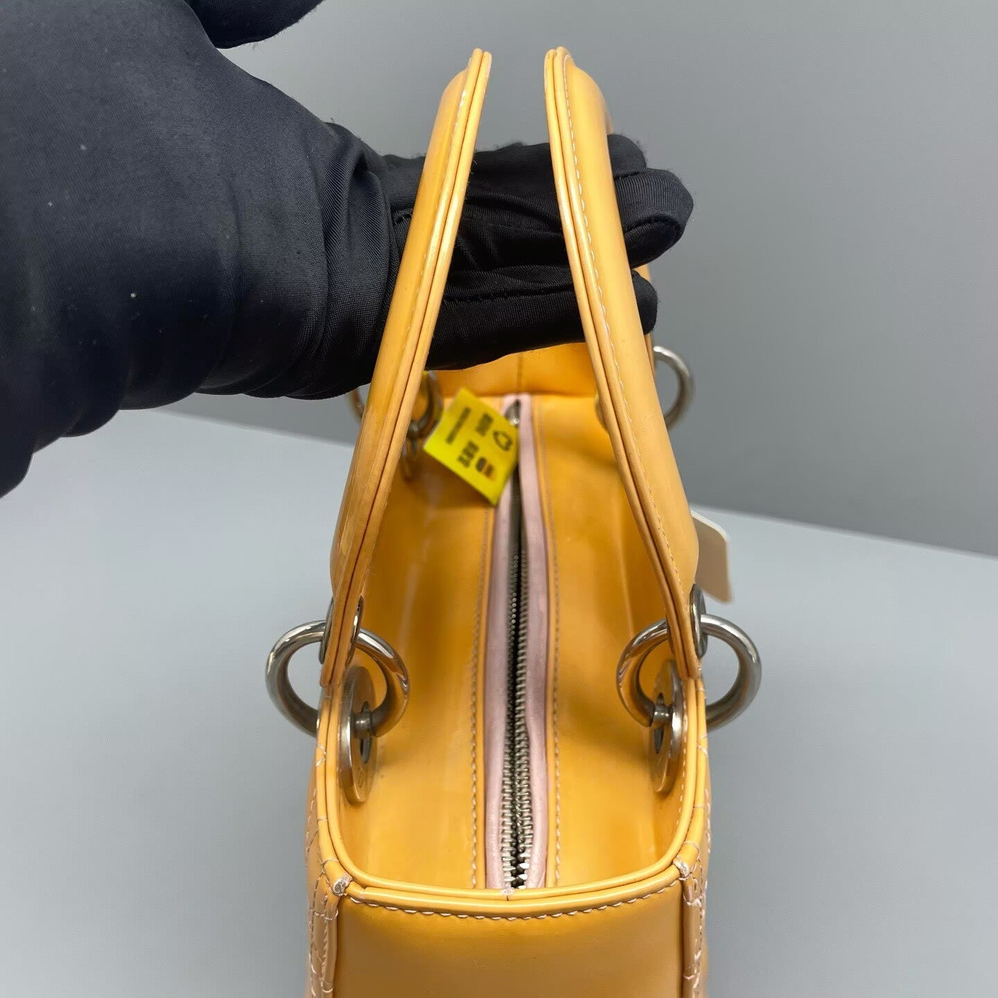 Dior - Lady Dior - Patent leather - Yellow - (Medium)