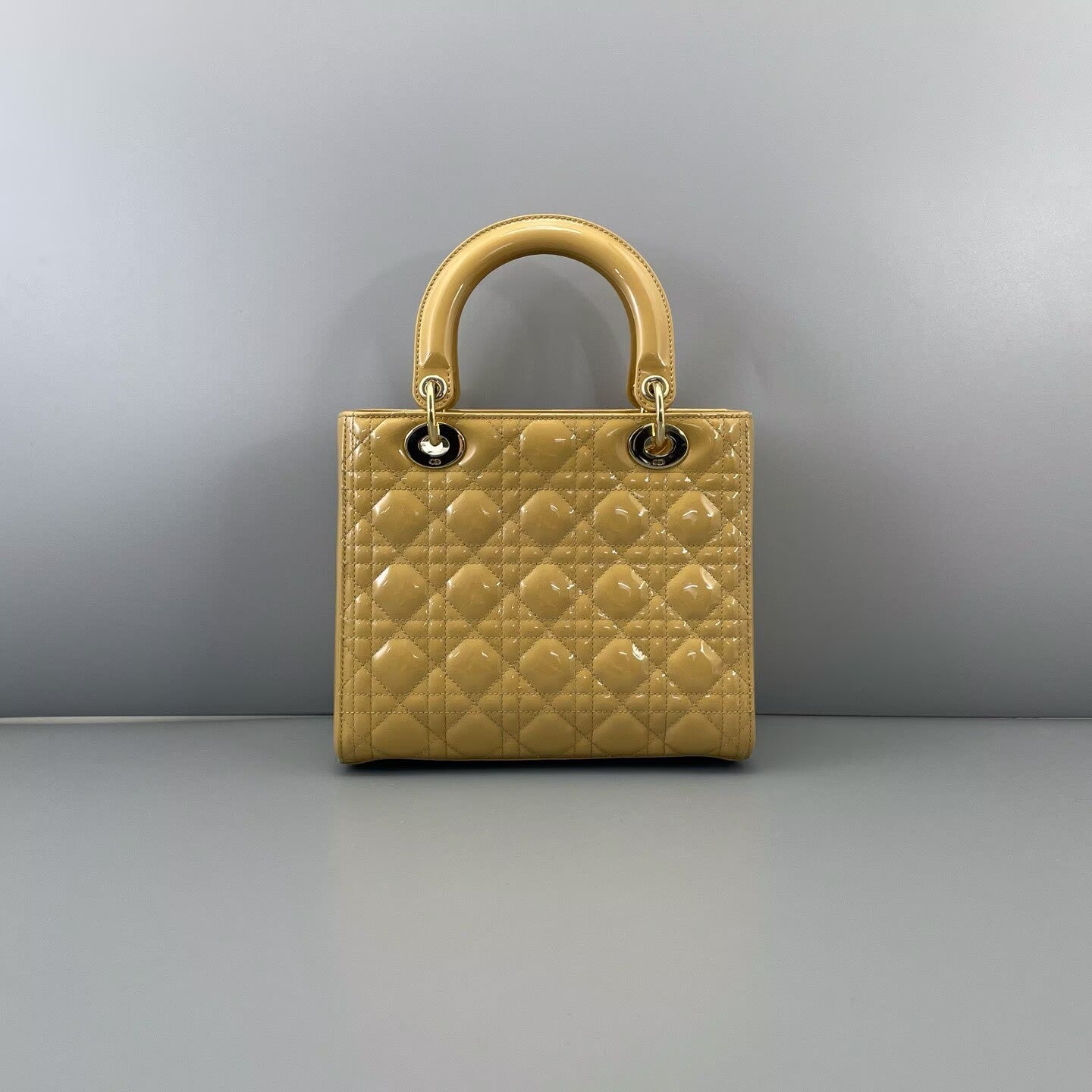 Dior - Lady Dior - Patent leather - Yellow - (Medium)
